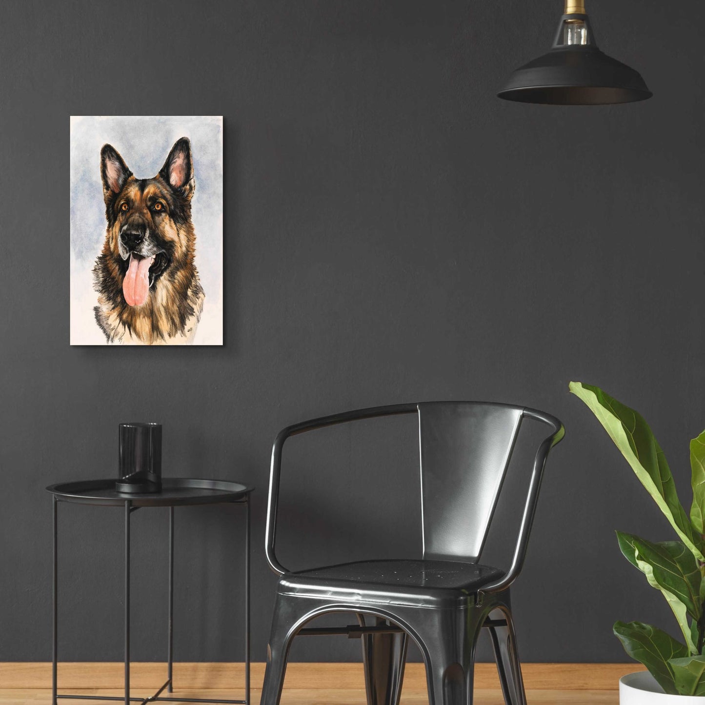 Epic Art 'German Shepherd 2' by Barbara Keith, Acrylic Glass Wall Art,16x24