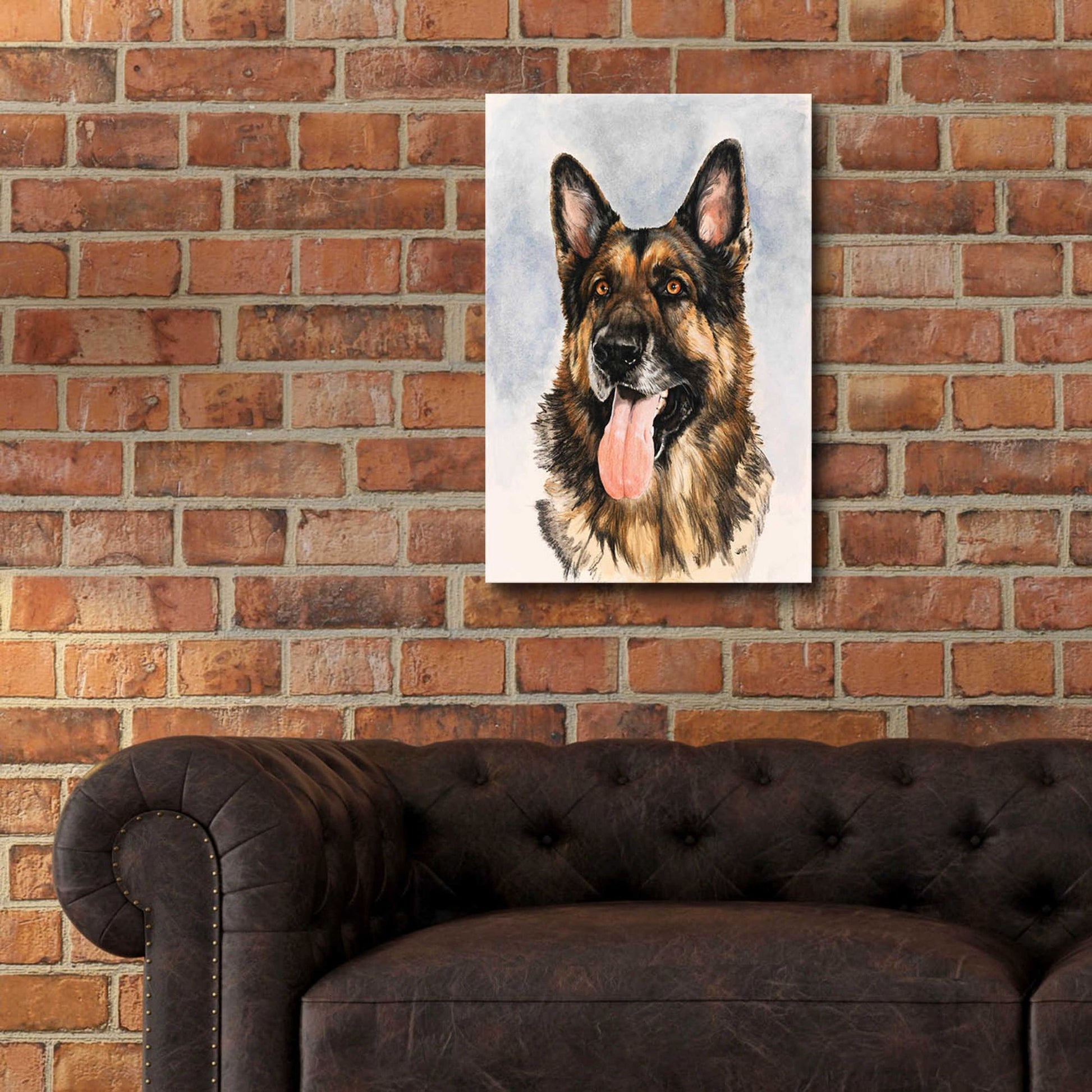 Epic Art 'German Shepherd 2' by Barbara Keith, Acrylic Glass Wall Art,16x24