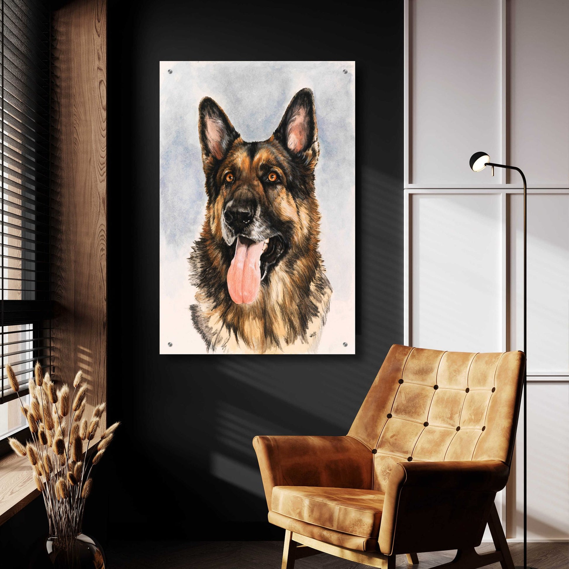 Epic Art 'German Shepherd 2' by Barbara Keith, Acrylic Glass Wall Art,24x36