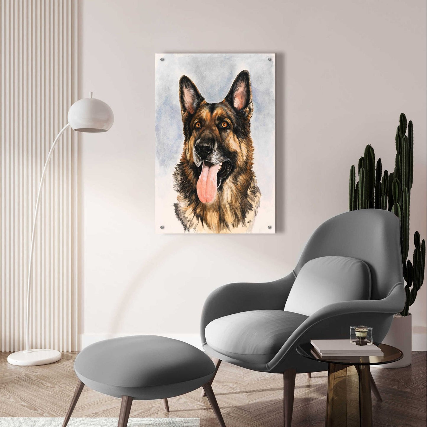 Epic Art 'German Shepherd 2' by Barbara Keith, Acrylic Glass Wall Art,24x36