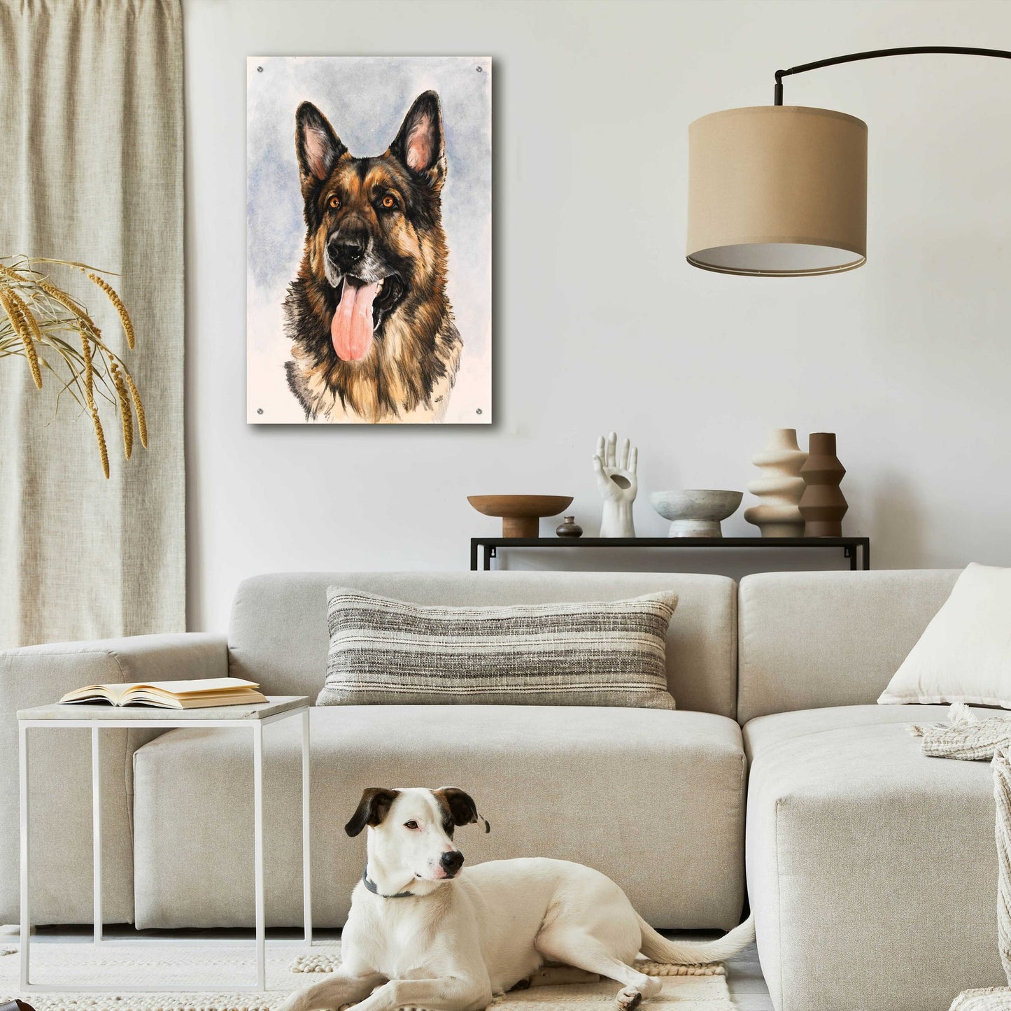 Epic Art 'German Shepherd 2' by Barbara Keith, Acrylic Glass Wall Art,24x36