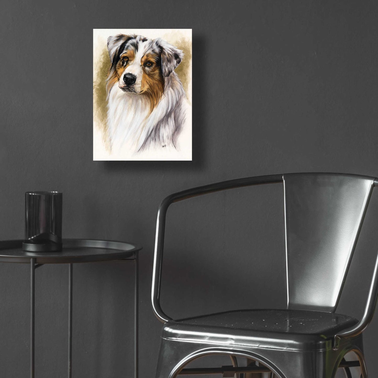 Epic Art 'Australian Shepherd' by Barbara Keith, Acrylic Glass Wall Art,12x16