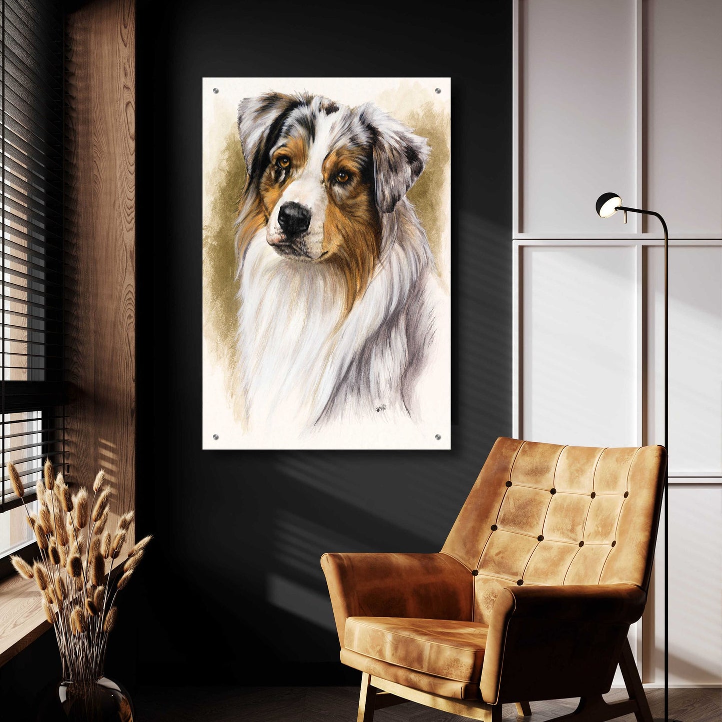 Epic Art 'Australian Shepherd' by Barbara Keith, Acrylic Glass Wall Art,24x36