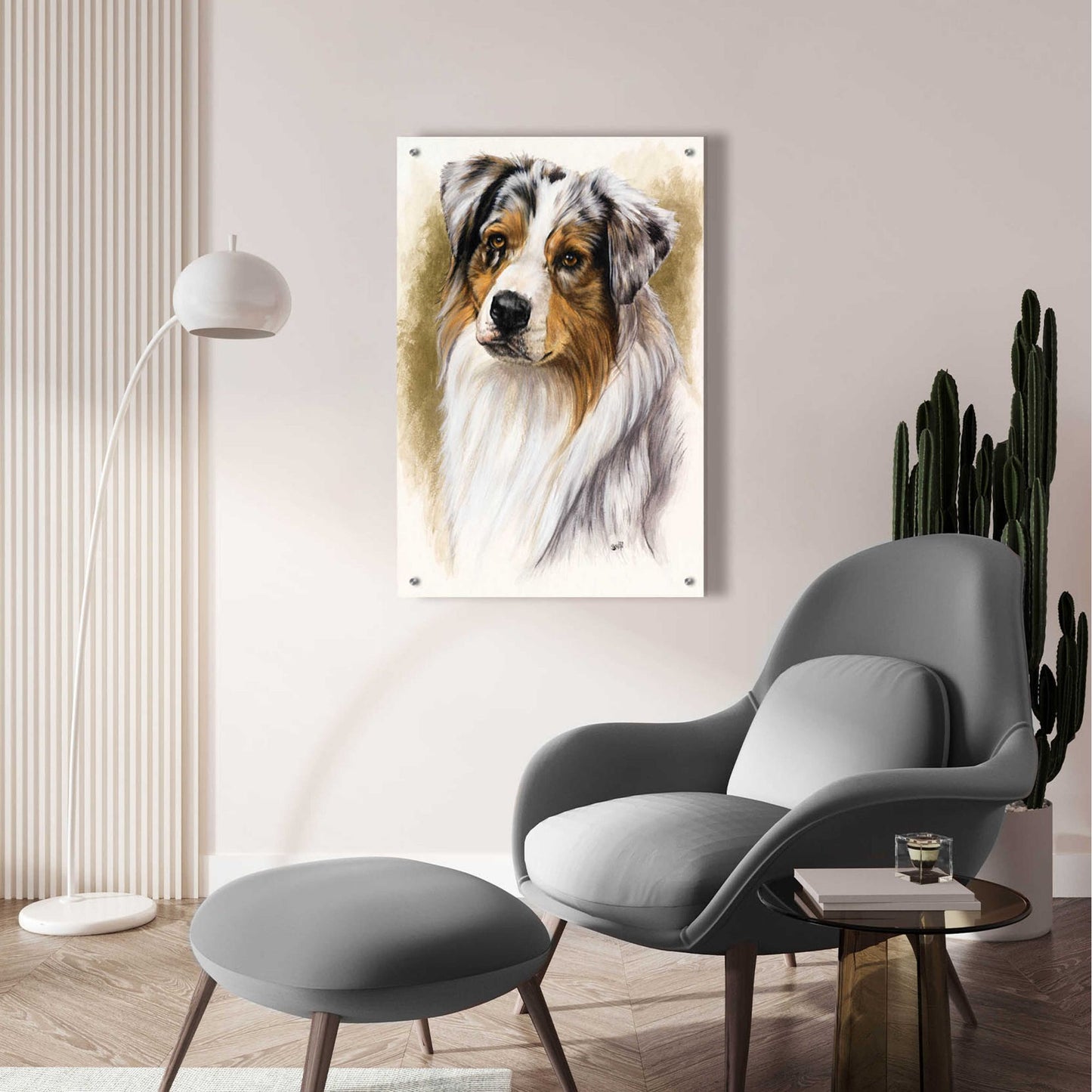 Epic Art 'Australian Shepherd' by Barbara Keith, Acrylic Glass Wall Art,24x36