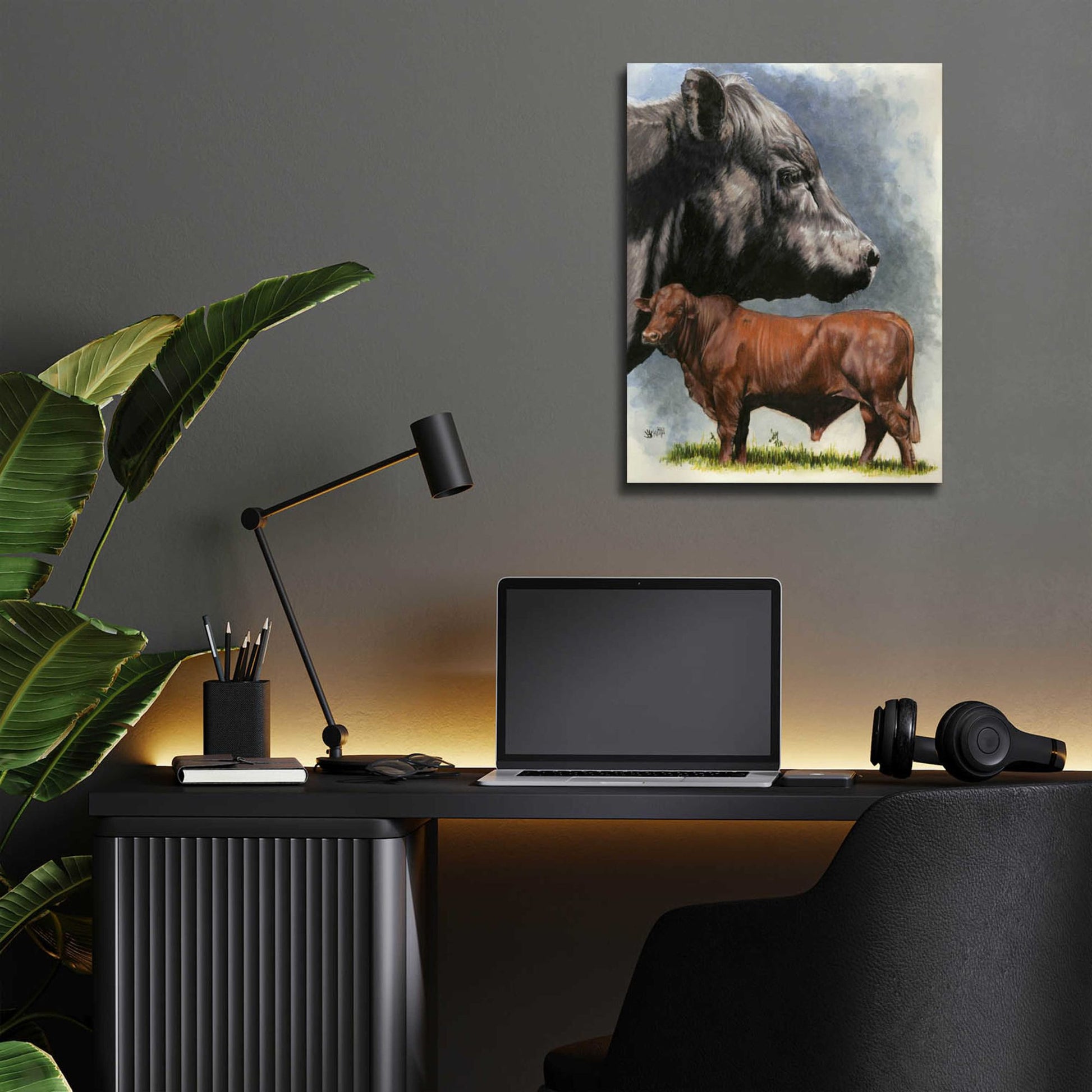 Epic Art 'Angus Cattle' by Barbara Keith, Acrylic Glass Wall Art,12x16