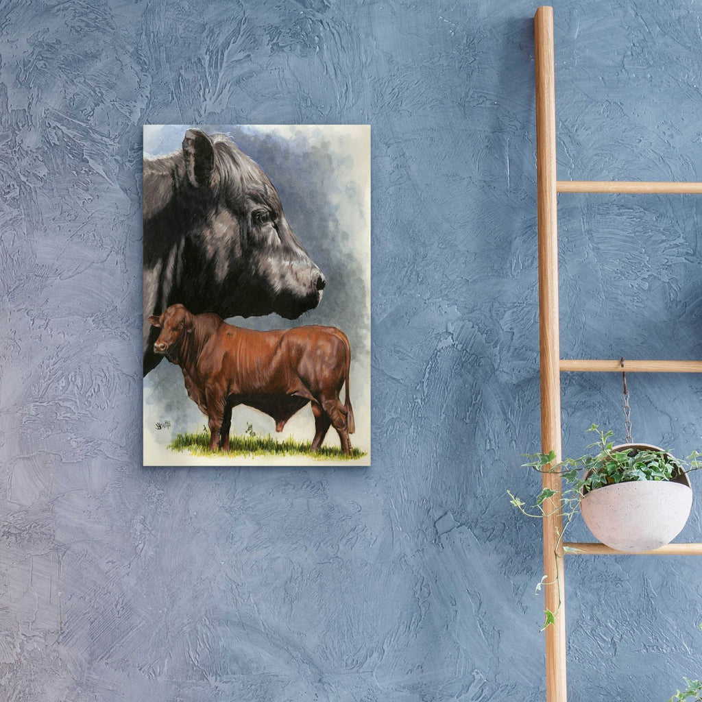 Angus Cattle by Barbara Keith - 16x24 acrylic wall art in a room