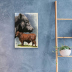 Angus Cattle by Barbara Keith - 16x24 acrylic wall art in a room