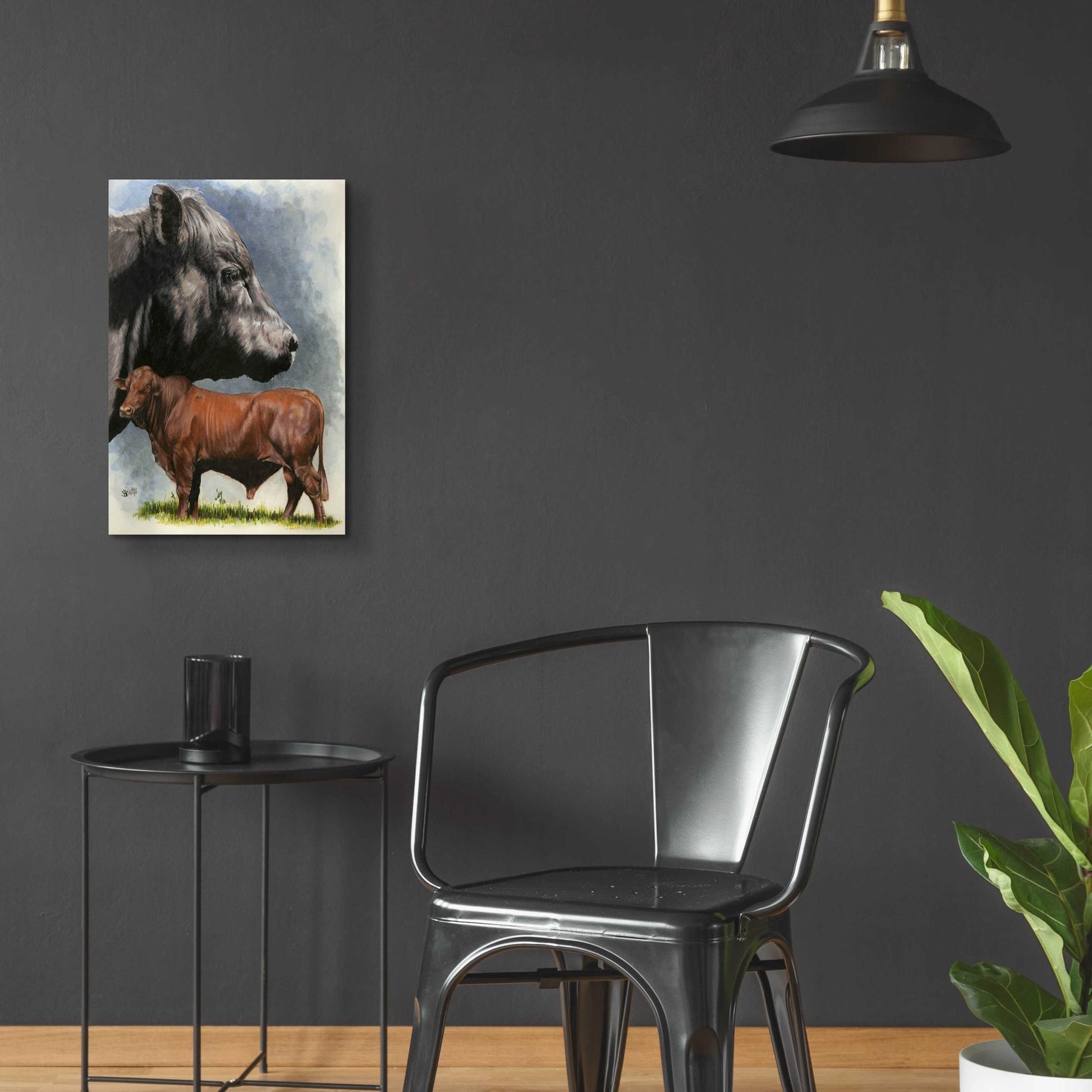 Epic Art 'Angus Cattle' by Barbara Keith, Acrylic Glass Wall Art,16x24