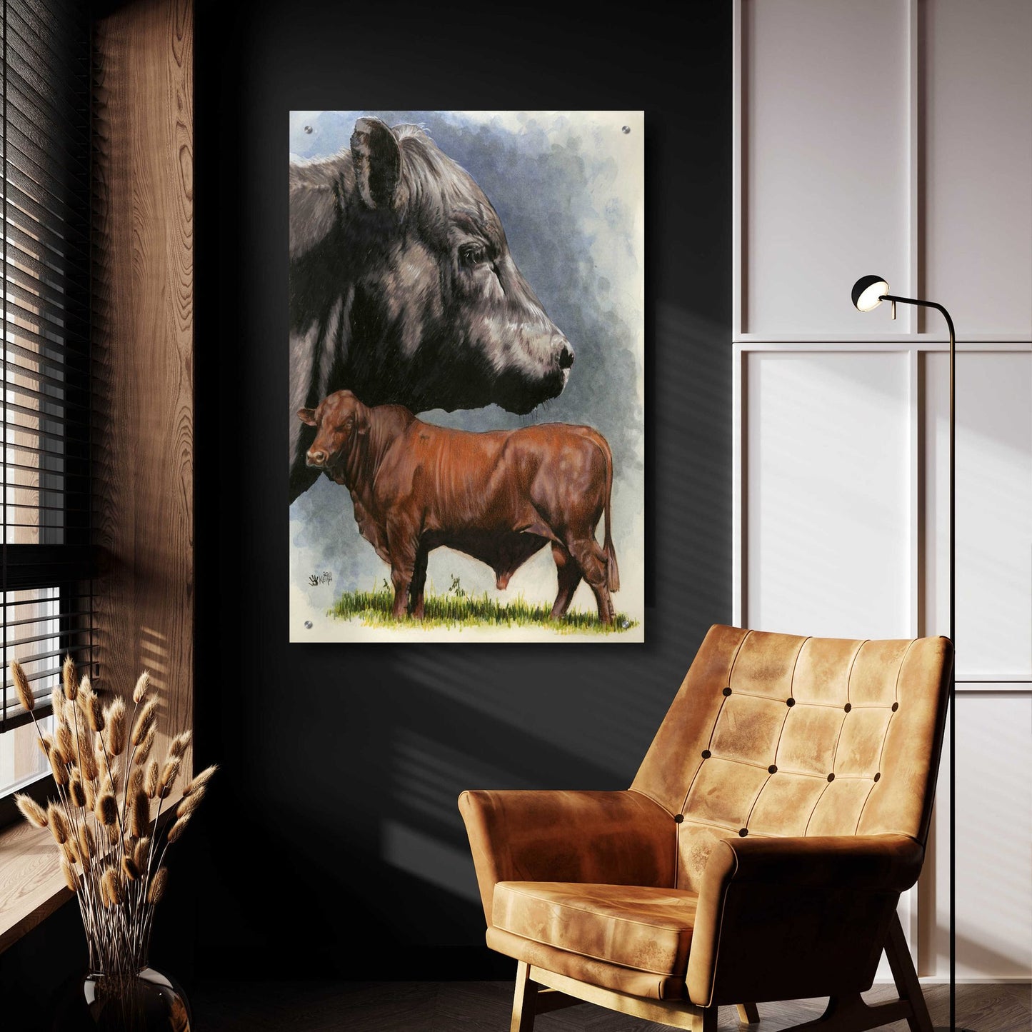 Epic Art 'Angus Cattle' by Barbara Keith, Acrylic Glass Wall Art,24x36