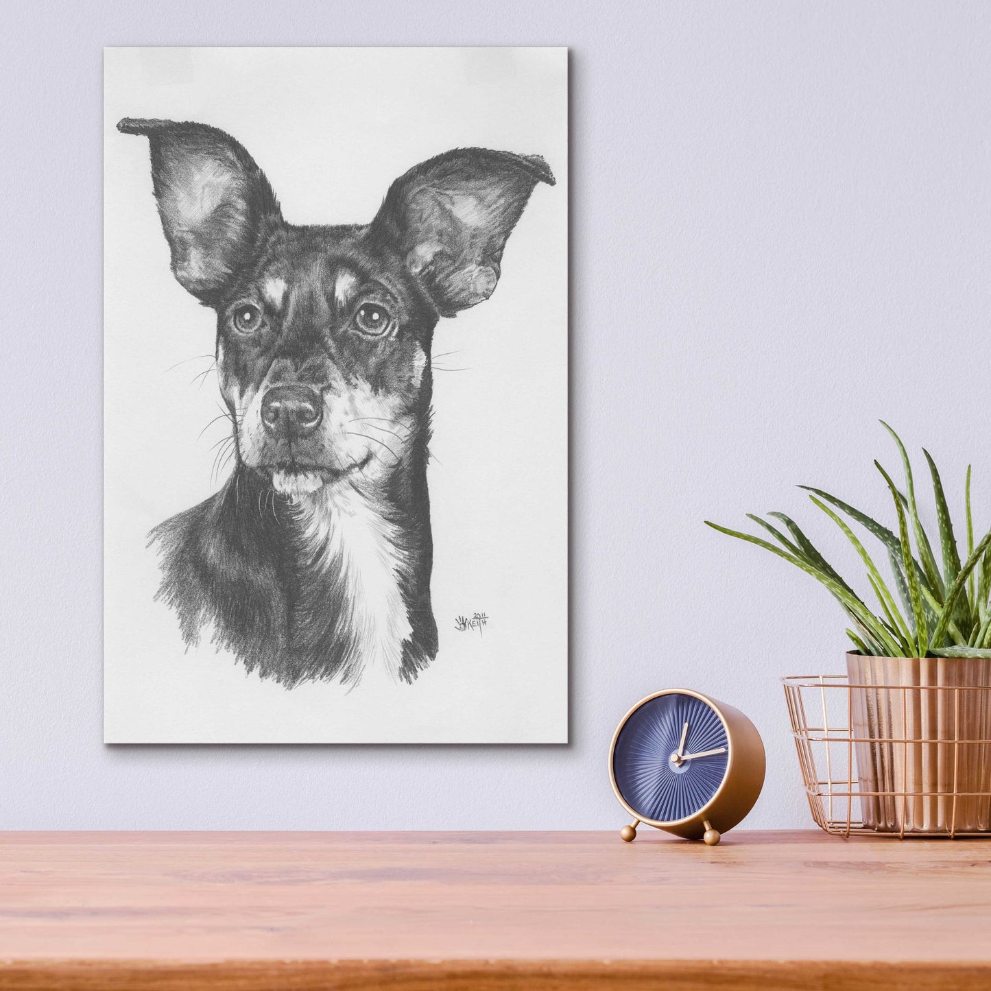 Epic Art 'Chiweenie' by Barbara Keith, Acrylic Glass Wall Art,12x16