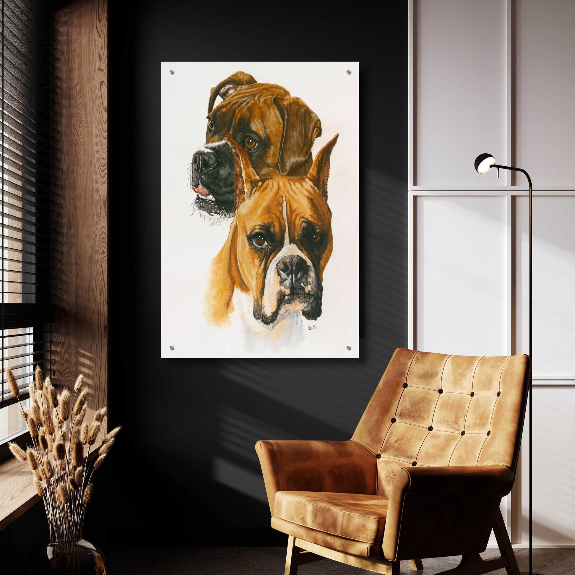 Epic Art 'Boxer' by Barbara Keith, Acrylic Glass Wall Art,24x36