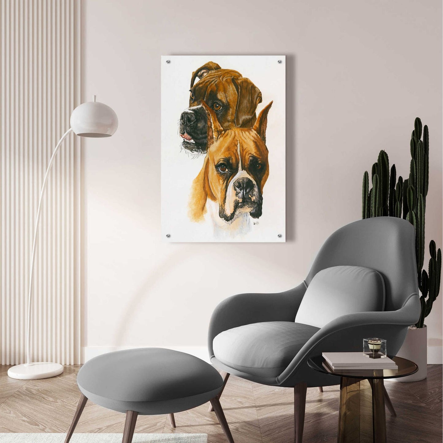 Epic Art 'Boxer' by Barbara Keith, Acrylic Glass Wall Art,24x36