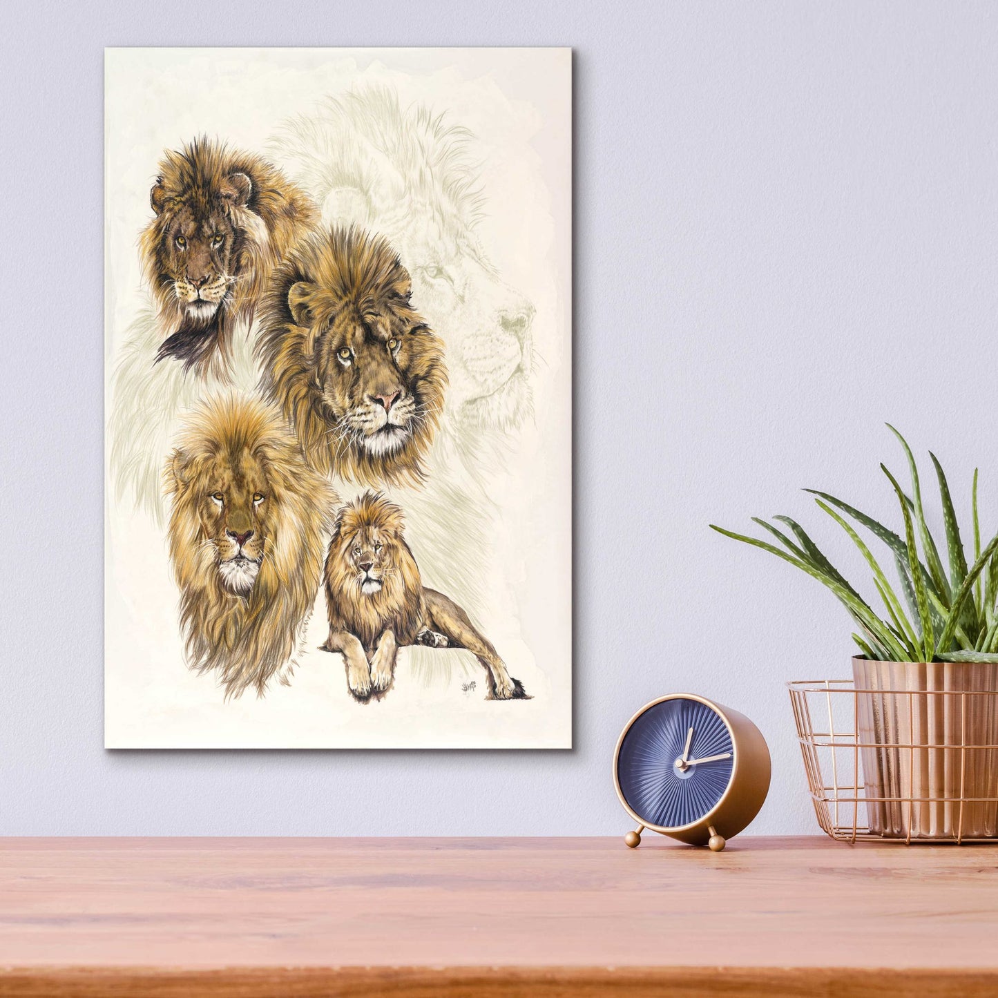 Epic Art 'Ghost Image Lion' by Barbara Keith, Acrylic Glass Wall Art,12x16