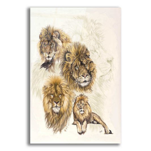 Epic Art 'Ghost Image Lion' by Barbara Keith, Acrylic Glass Wall Art