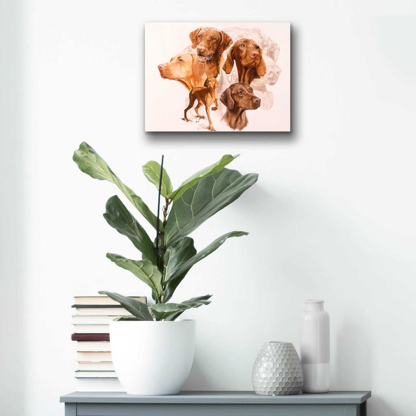 Epic Art 'Vizsla' by Barbara Keith, Acrylic Glass Wall Art,16x12