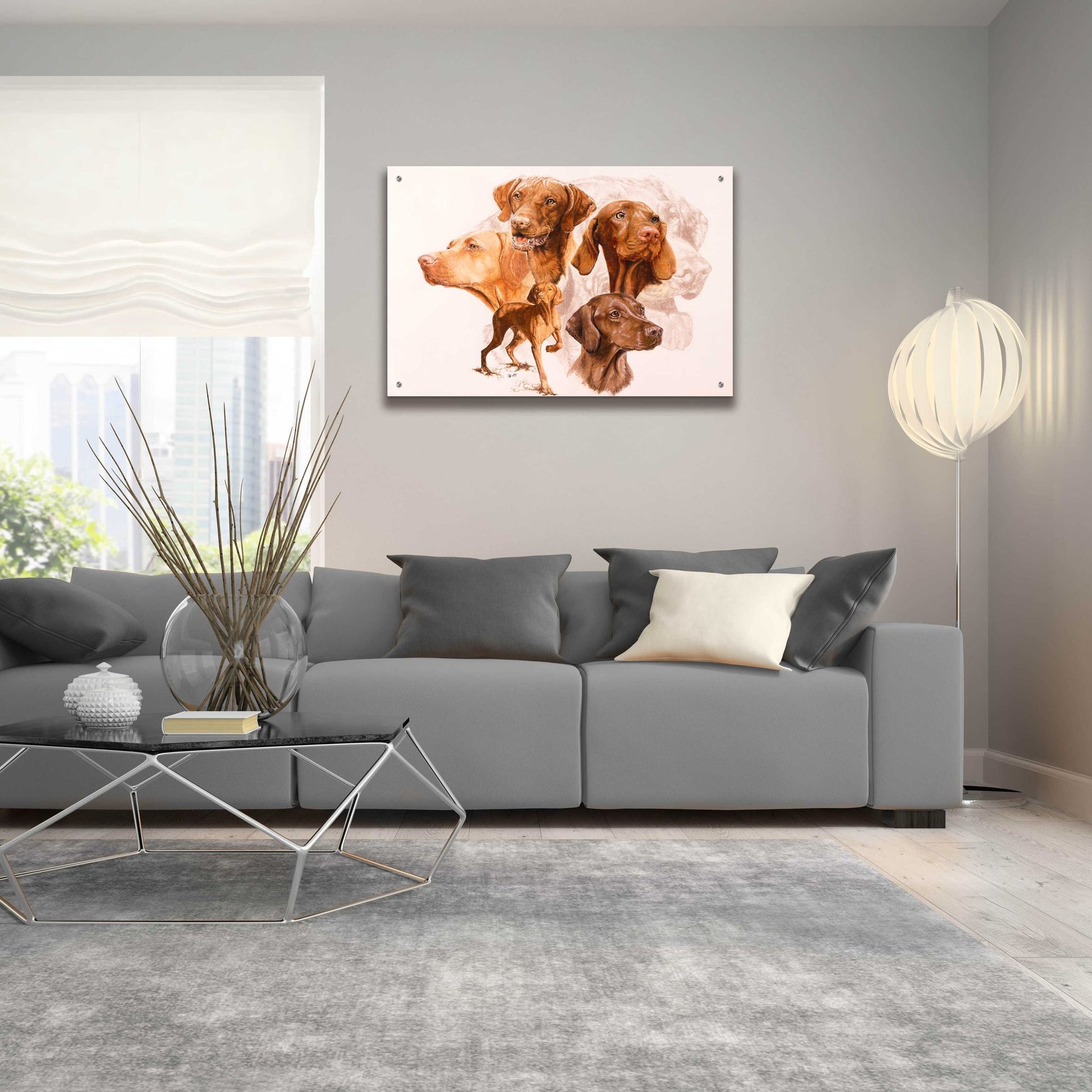 Epic Art 'Vizsla' by Barbara Keith, Acrylic Glass Wall Art,36x24