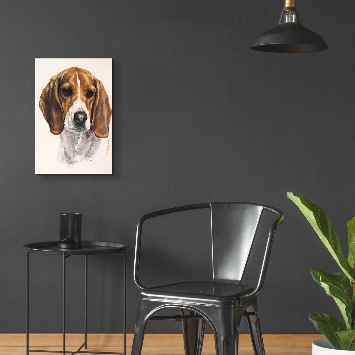 Epic Art 'Beagle' by Barbara Keith, Acrylic Glass Wall Art,16x24