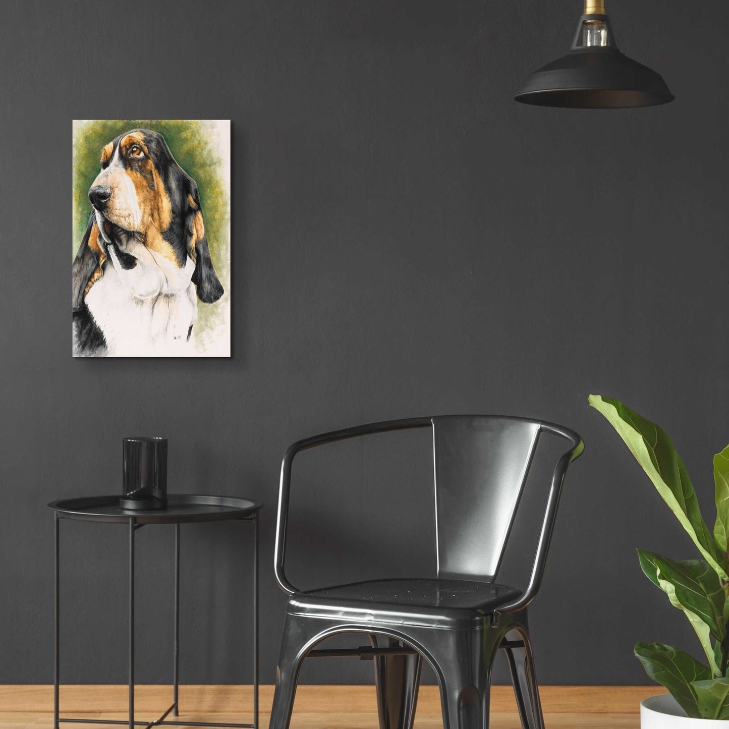 Epic Art 'Basset Hound' by Barbara Keith, Acrylic Glass Wall Art,16x24