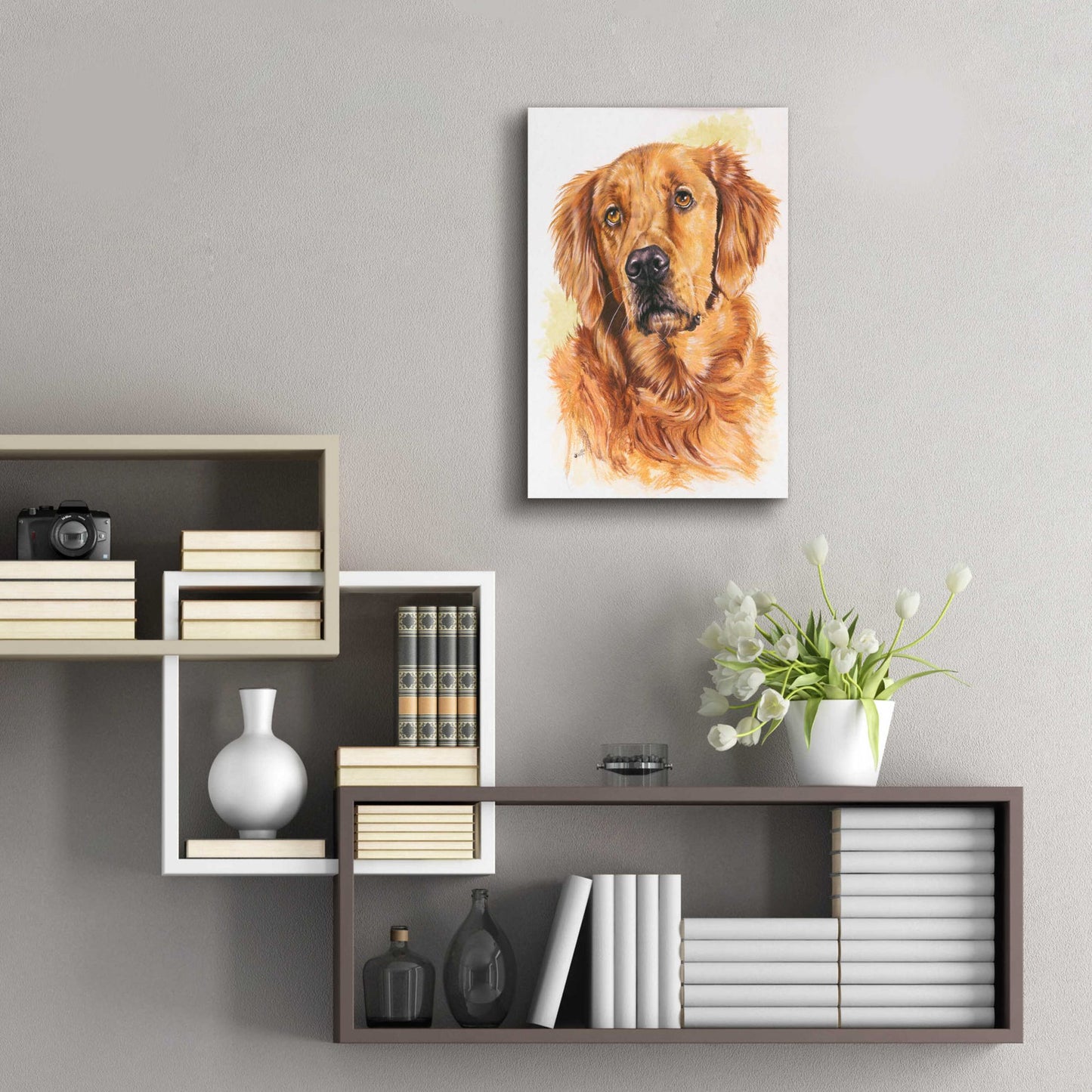 Epic Art 'Golden Retriever 2' by Barbara Keith, Acrylic Glass Wall Art,16x24