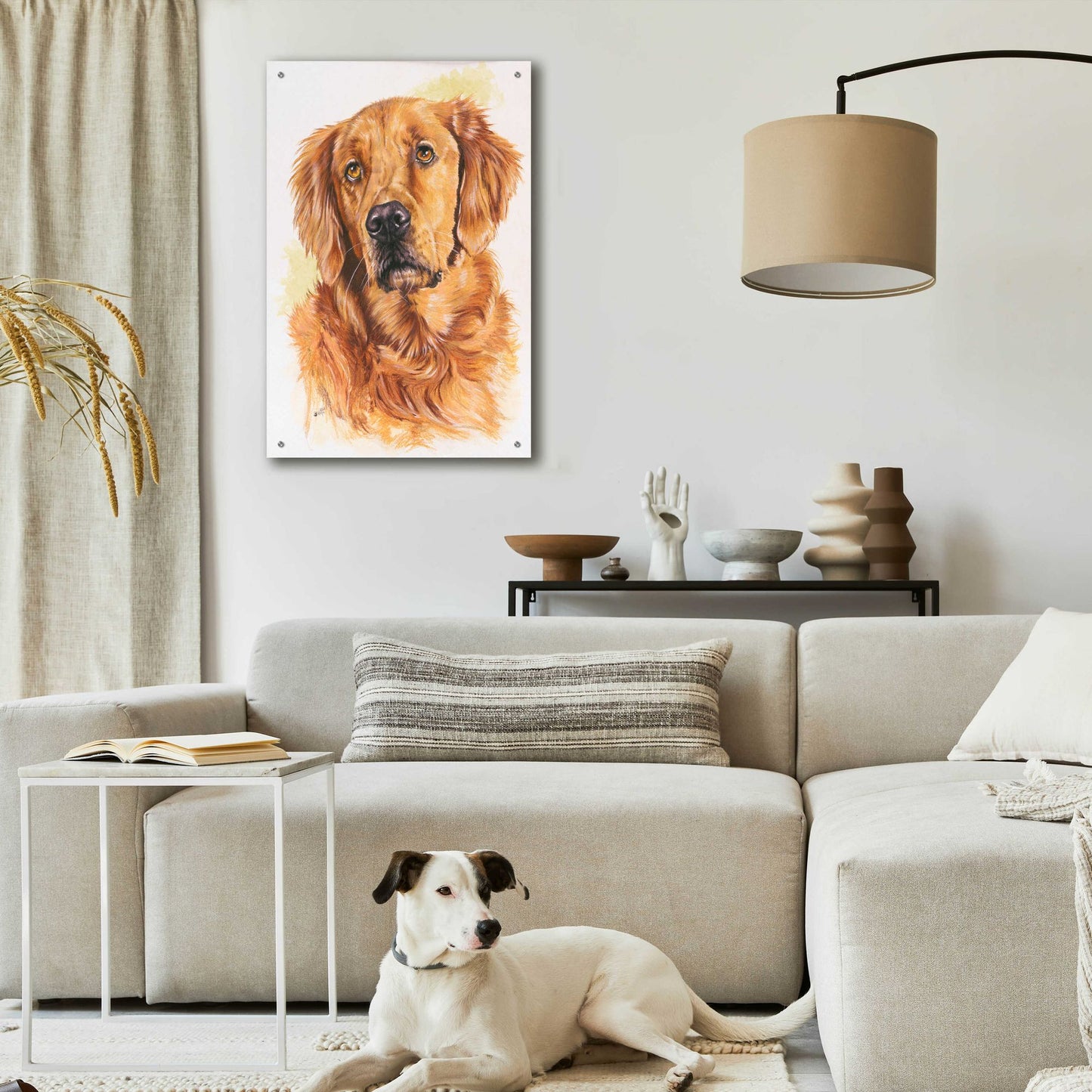 Epic Art 'Golden Retriever 2' by Barbara Keith, Acrylic Glass Wall Art,24x36