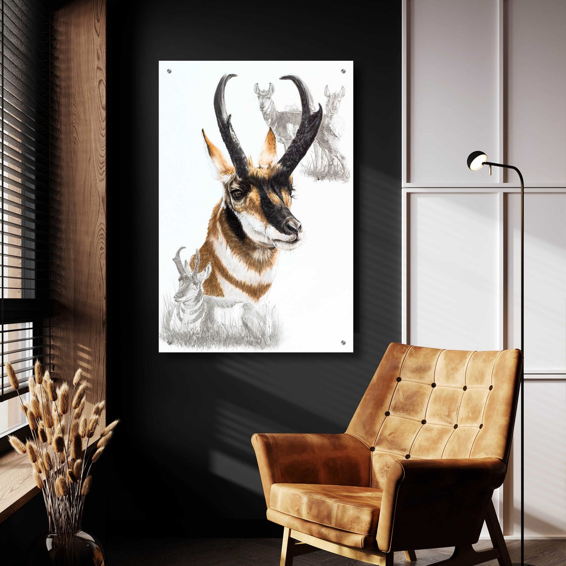 Epic Art 'Pronghorn' by Barbara Keith, Acrylic Glass Wall Art,24x36