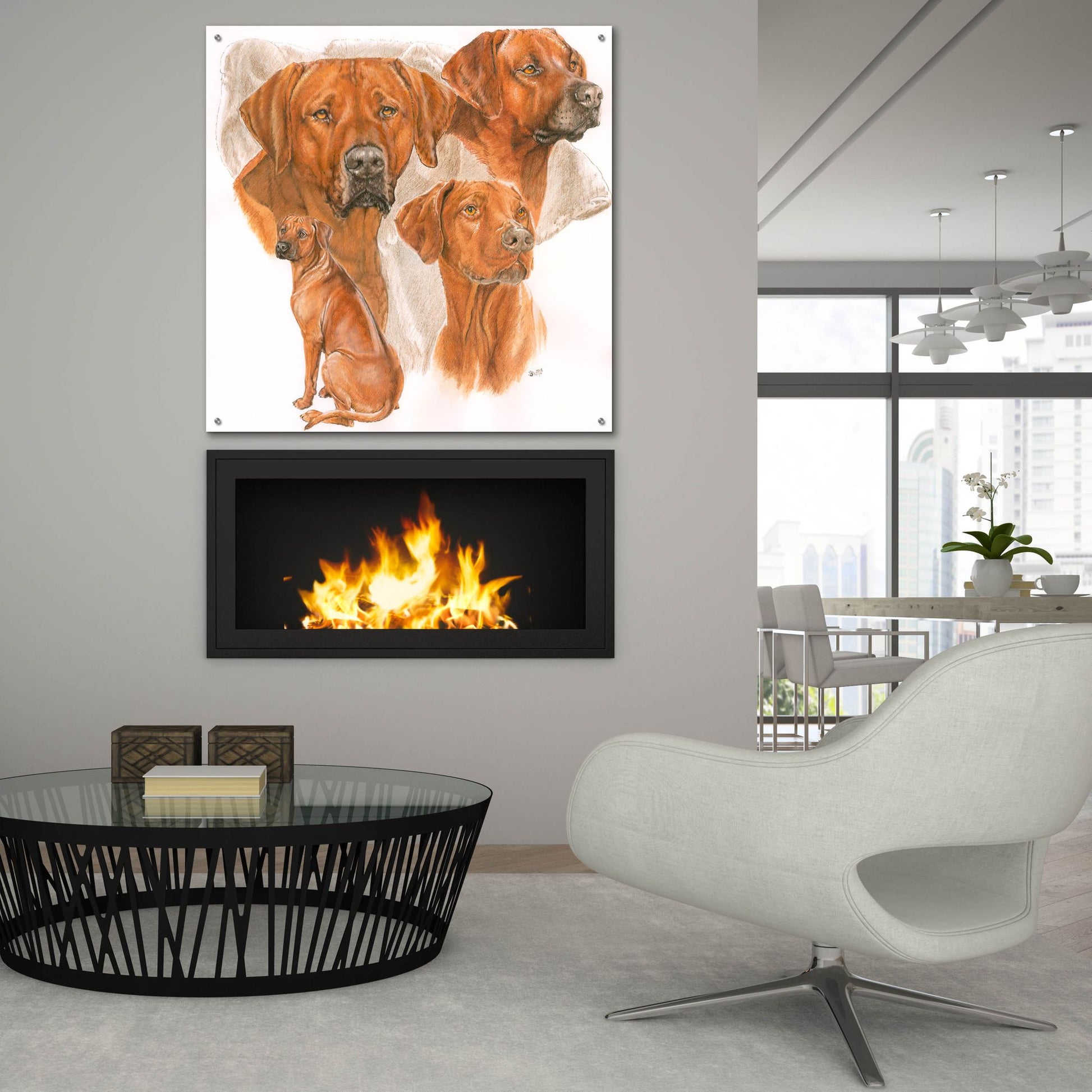 Epic Art 'Rhodisian Ridgeback' by Barbara Keith, Acrylic Glass Wall Art,36x36