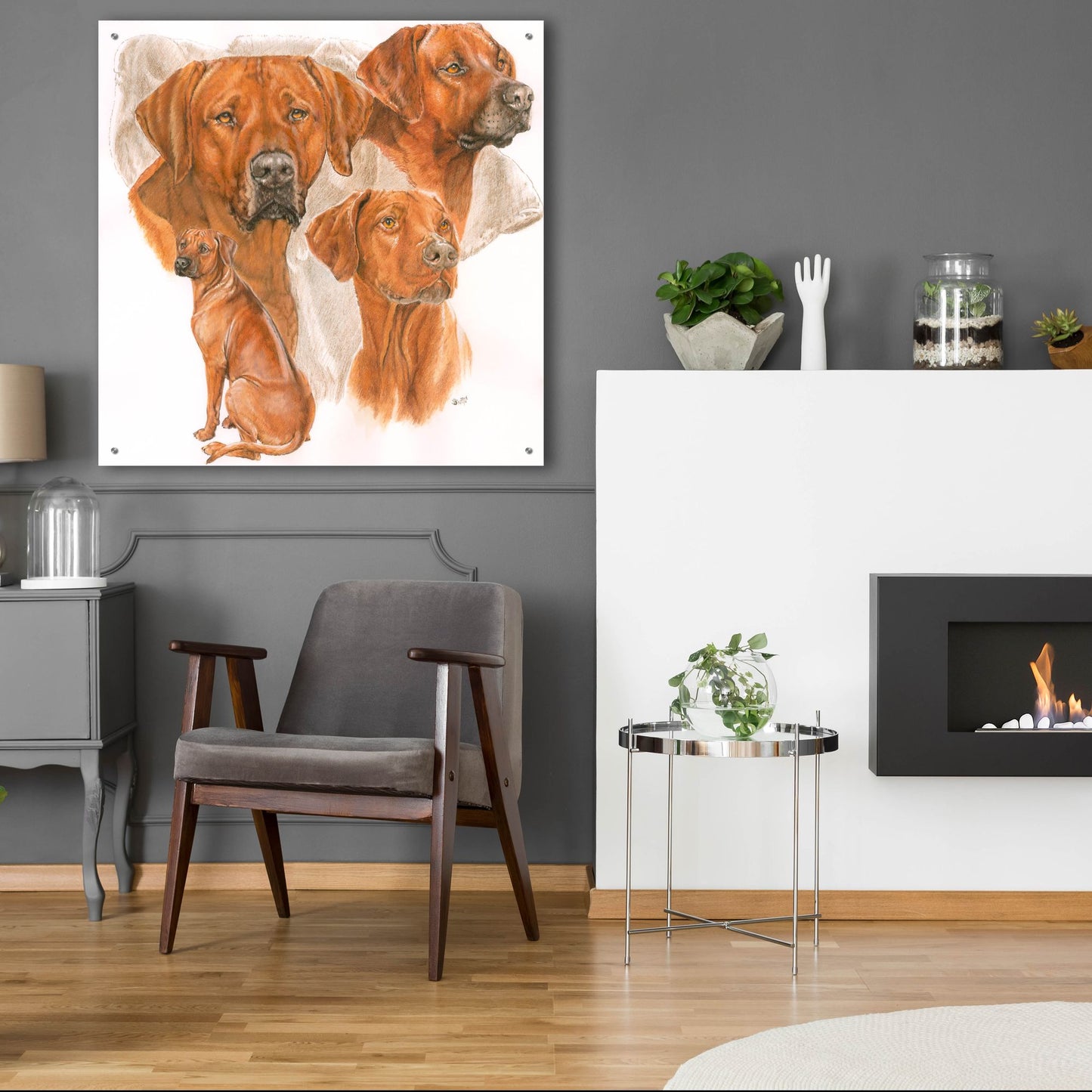 Epic Art 'Rhodisian Ridgeback' by Barbara Keith, Acrylic Glass Wall Art,36x36