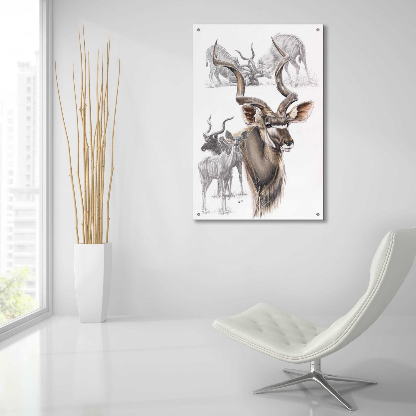 Epic Art 'Kudu' by Barbara Keith, Acrylic Glass Wall Art,24x36