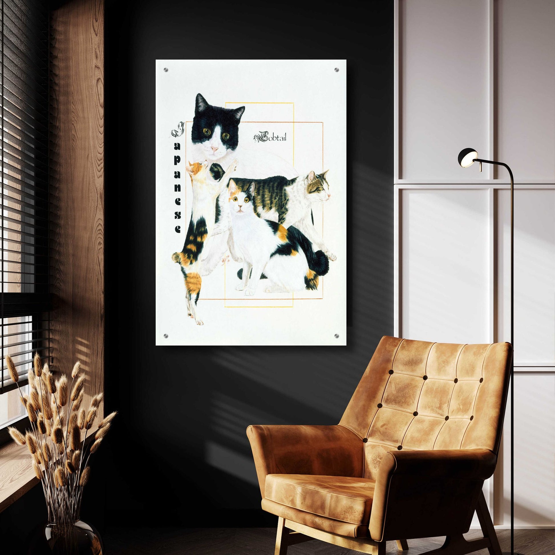 Epic Art 'Japanese Bobtail' by Barbara Keith, Acrylic Glass Wall Art,24x36