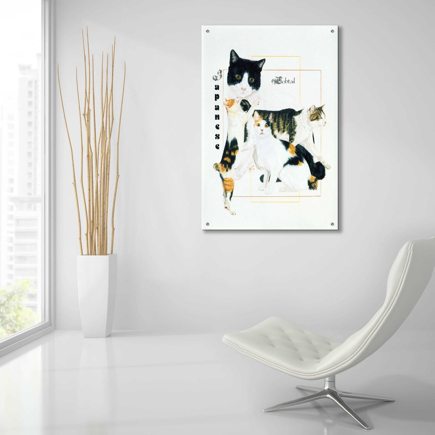 Epic Art 'Japanese Bobtail' by Barbara Keith, Acrylic Glass Wall Art,24x36