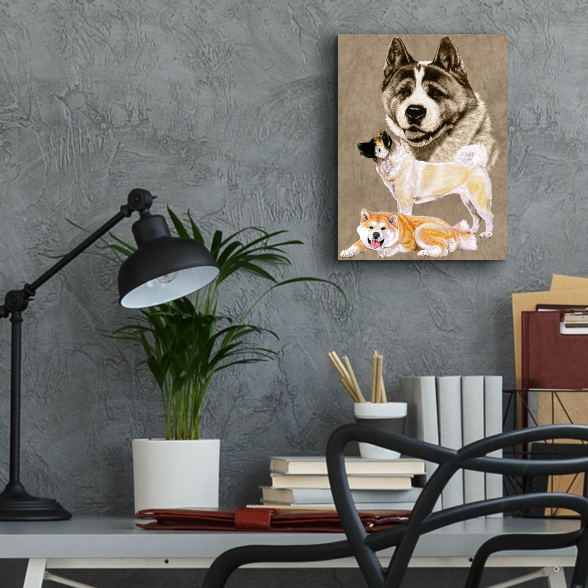 Epic Art 'Akita' by Barbara Keith, Acrylic Glass Wall Art,12x16