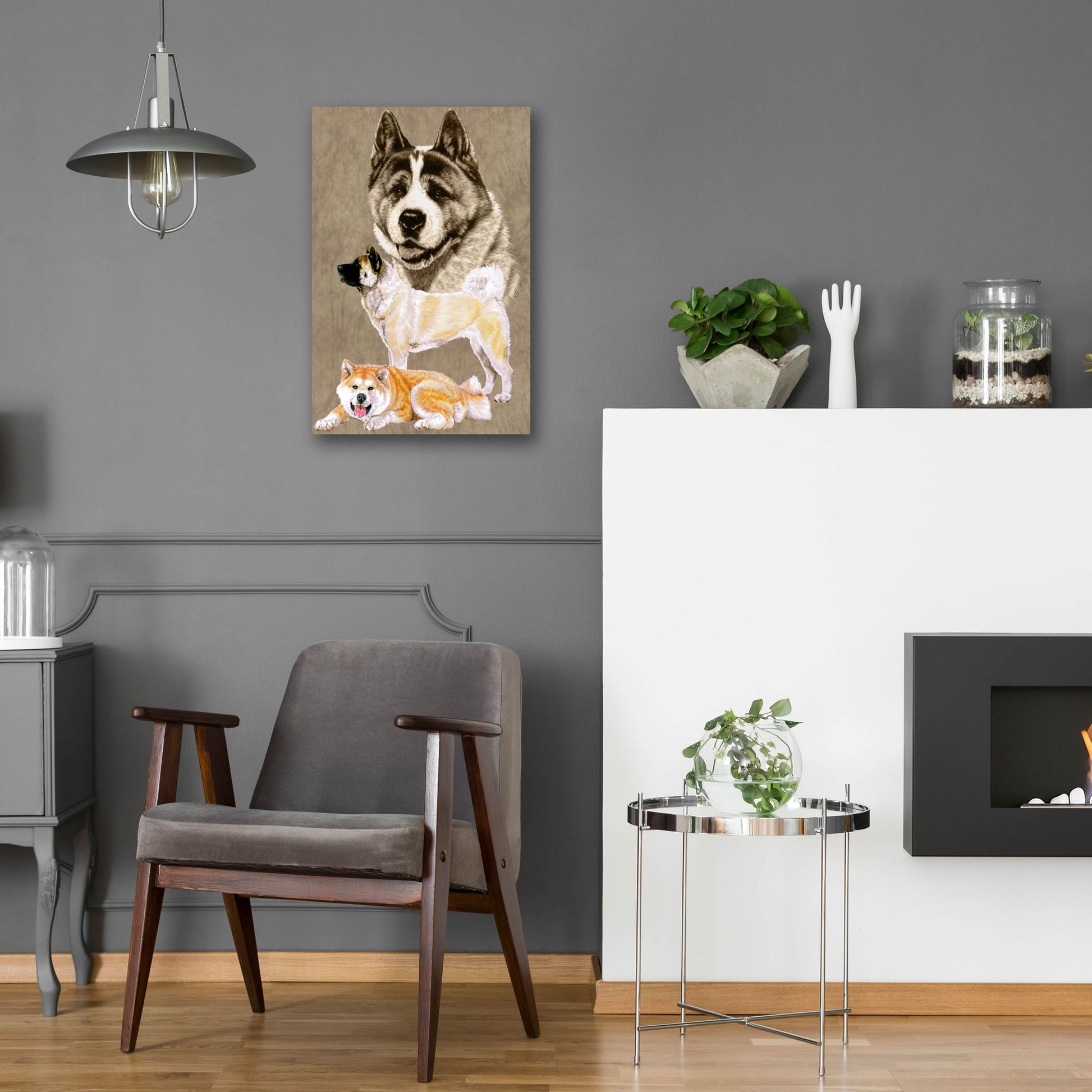 Epic Art 'Akita' by Barbara Keith, Acrylic Glass Wall Art,16x24