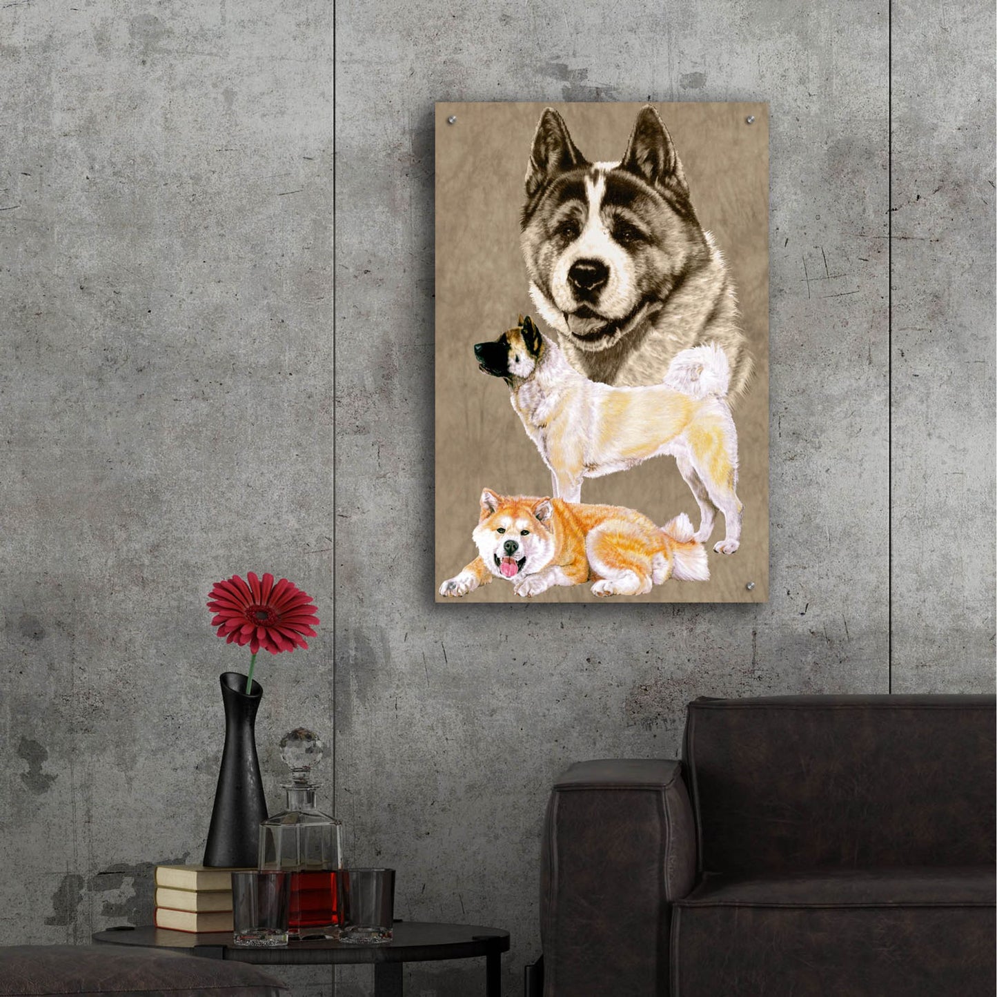 Epic Art 'Akita' by Barbara Keith, Acrylic Glass Wall Art,24x36