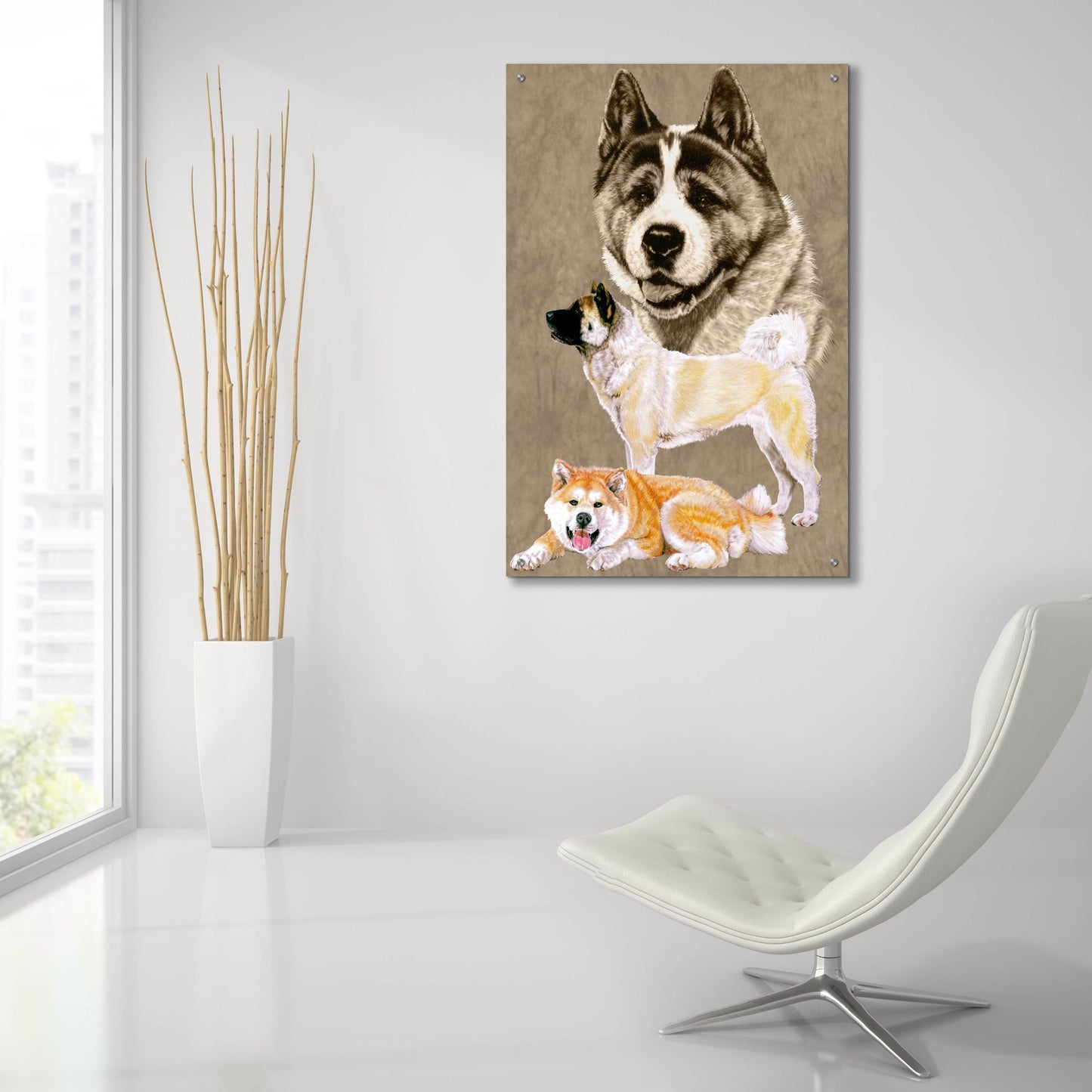 Epic Art 'Akita' by Barbara Keith, Acrylic Glass Wall Art,24x36