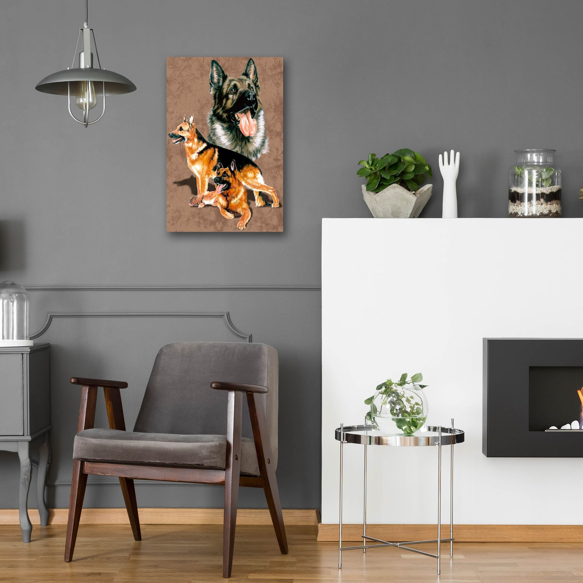 Epic Art 'German Shepherd' by Barbara Keith, Acrylic Glass Wall Art,16x24