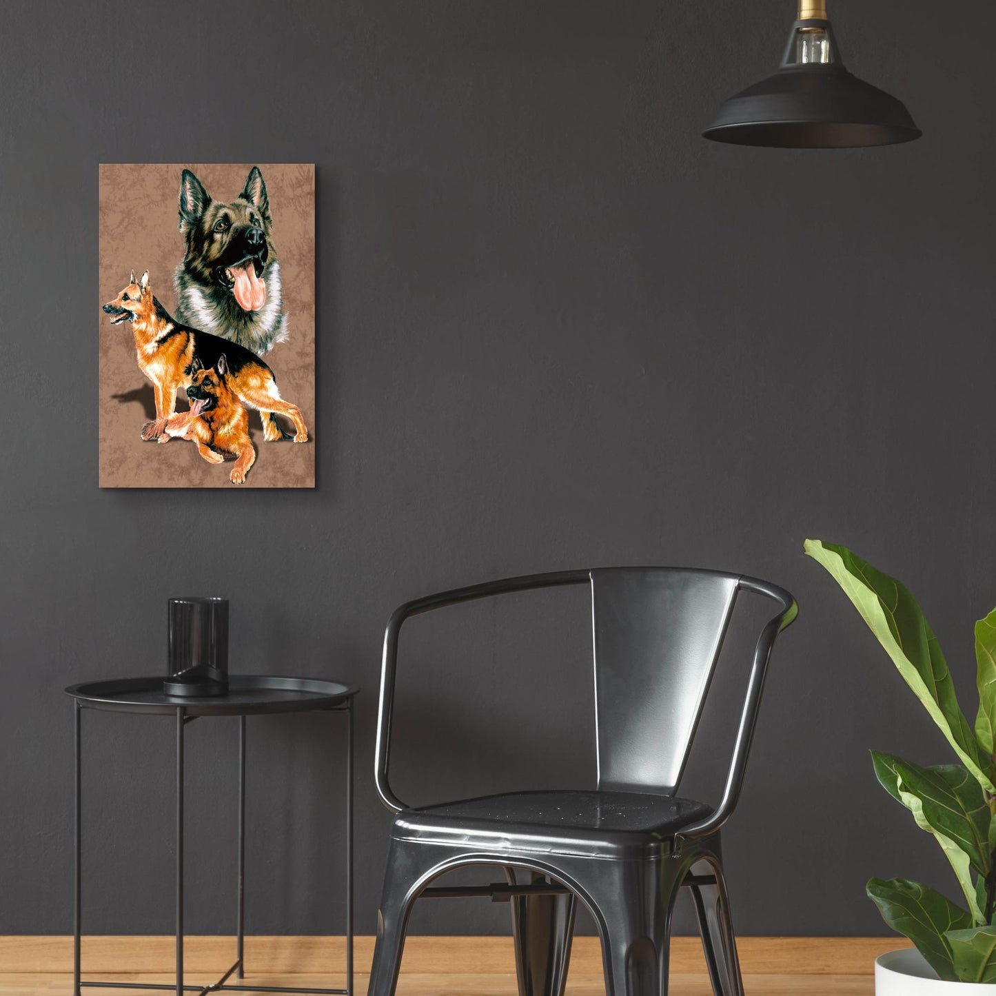 Epic Art 'German Shepherd' by Barbara Keith, Acrylic Glass Wall Art,16x24