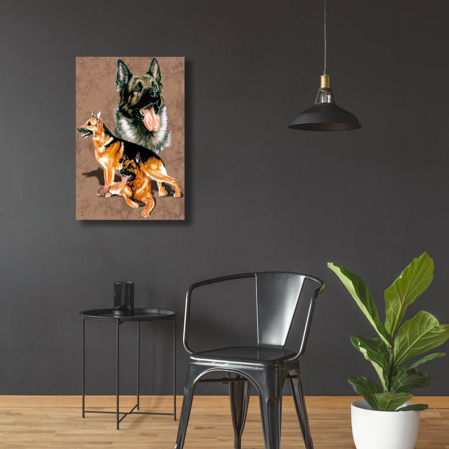 Epic Art 'German Shepherd' by Barbara Keith, Acrylic Glass Wall Art,24x36