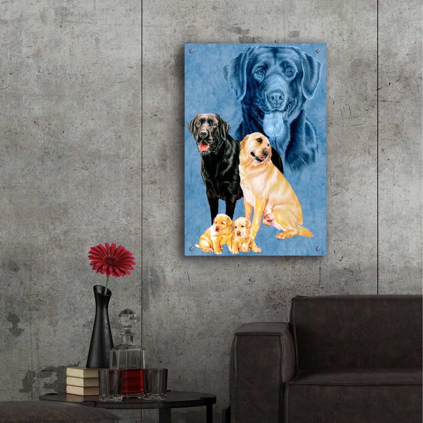 Epic Art 'Labrador Retrievers' by Barbara Keith, Acrylic Glass Wall Art,24x36