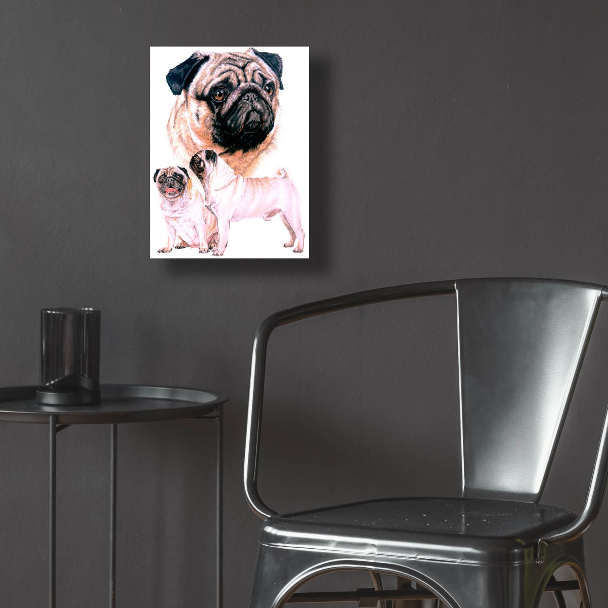 Epic Art 'Pug' by Barbara Keith, Acrylic Glass Wall Art,12x16