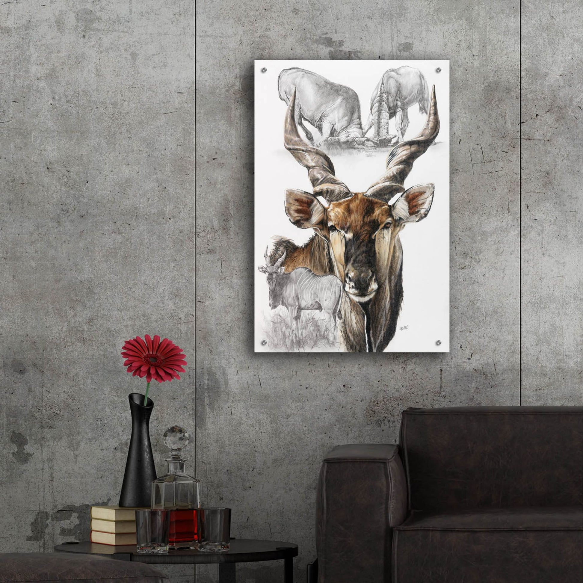 Epic Art 'Giant Eland' by Barbara Keith, Acrylic Glass Wall Art,24x36