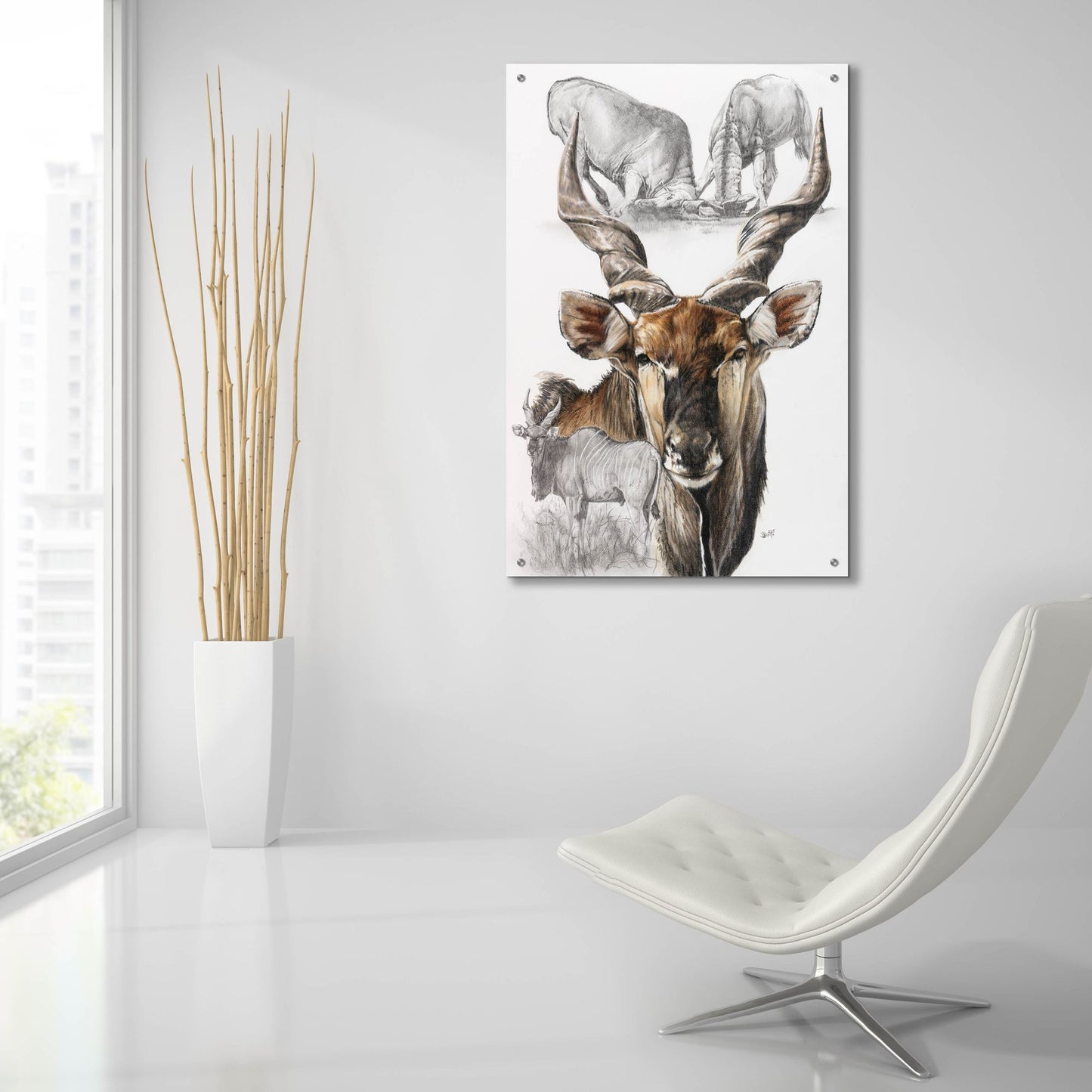 Epic Art 'Giant Eland' by Barbara Keith, Acrylic Glass Wall Art,24x36