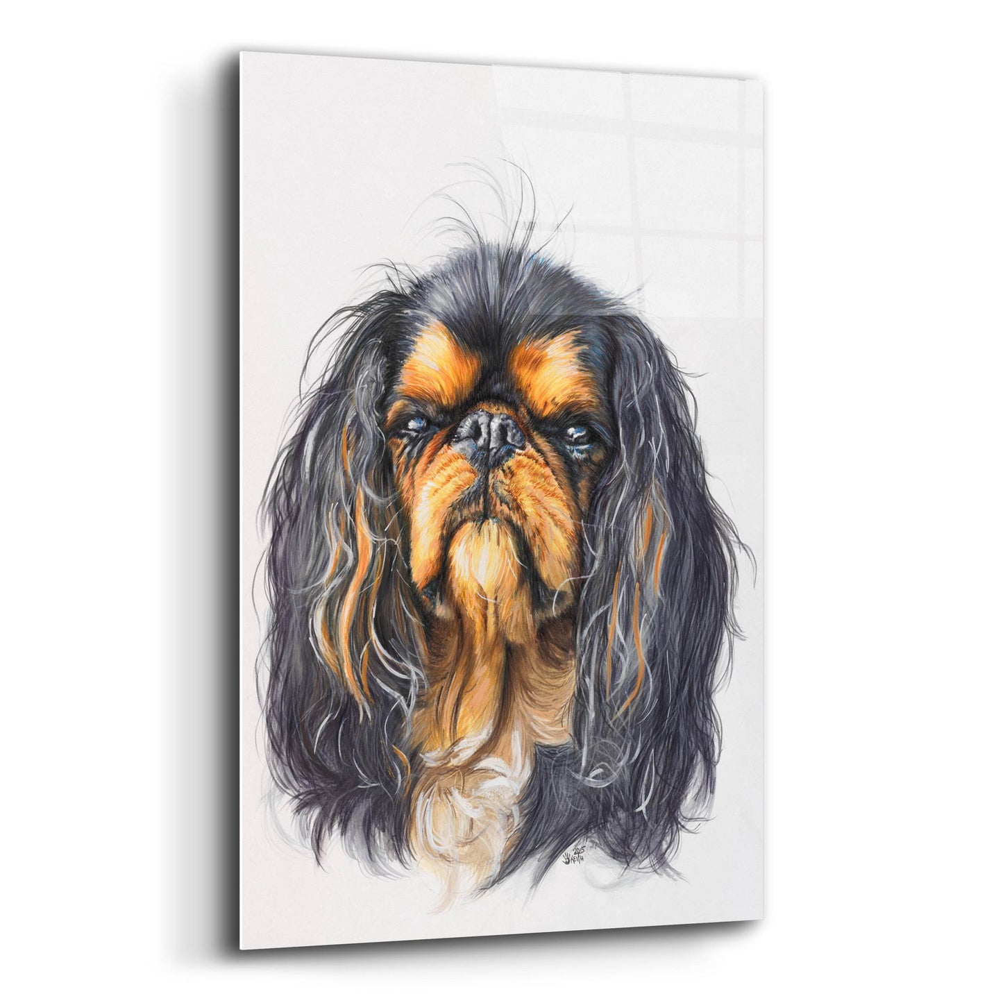 Epic Art 'King Charles Spaniel' by Barbara Keith, Acrylic Glass Wall Art,12x16