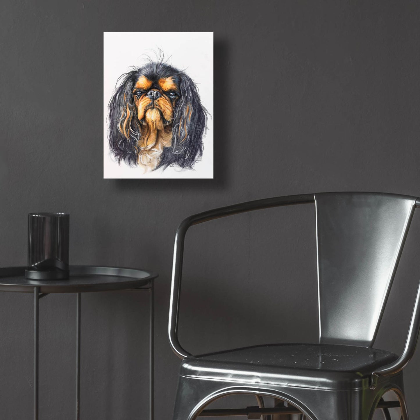 Epic Art 'King Charles Spaniel' by Barbara Keith, Acrylic Glass Wall Art,12x16