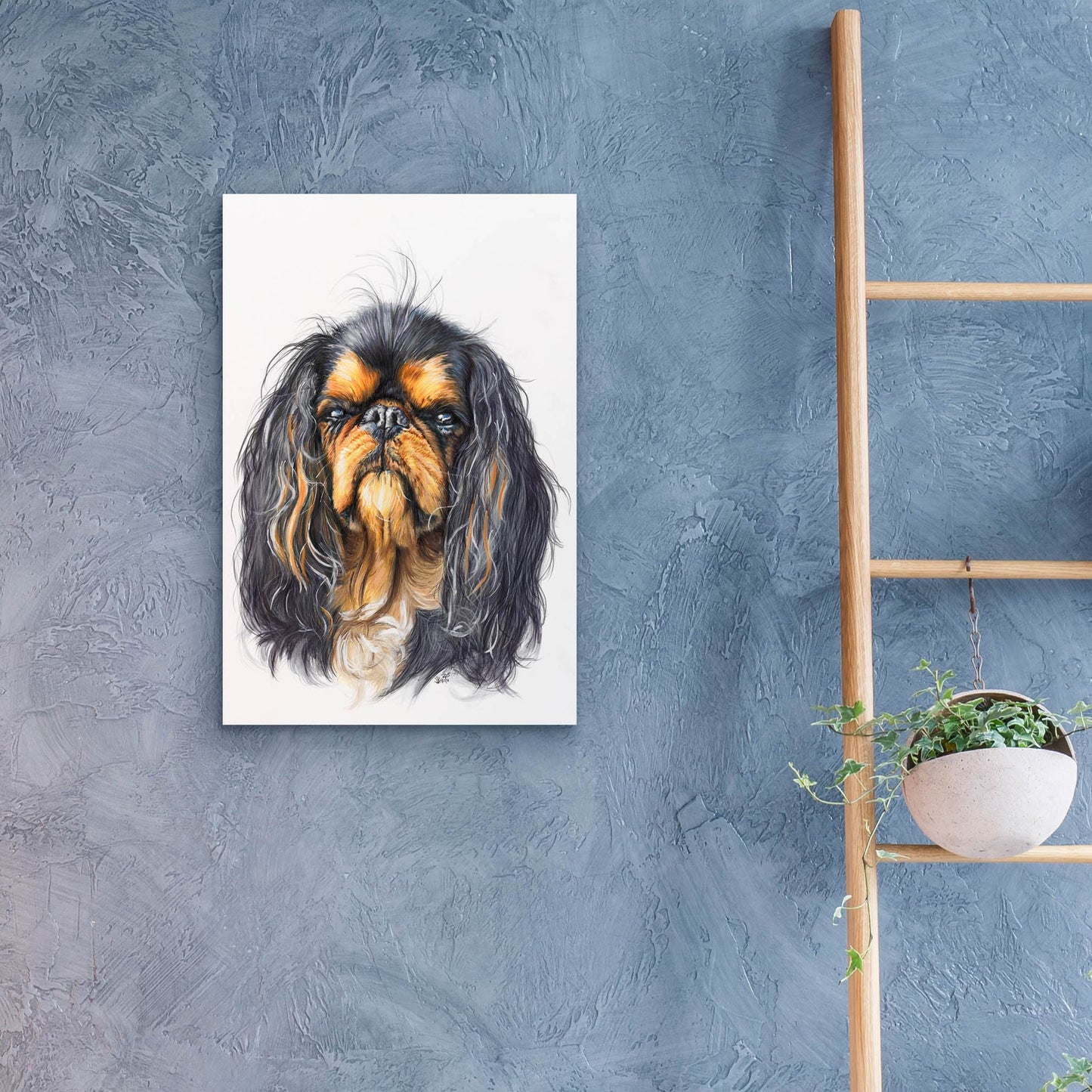 Epic Art 'King Charles Spaniel' by Barbara Keith, Acrylic Glass Wall Art,16x24