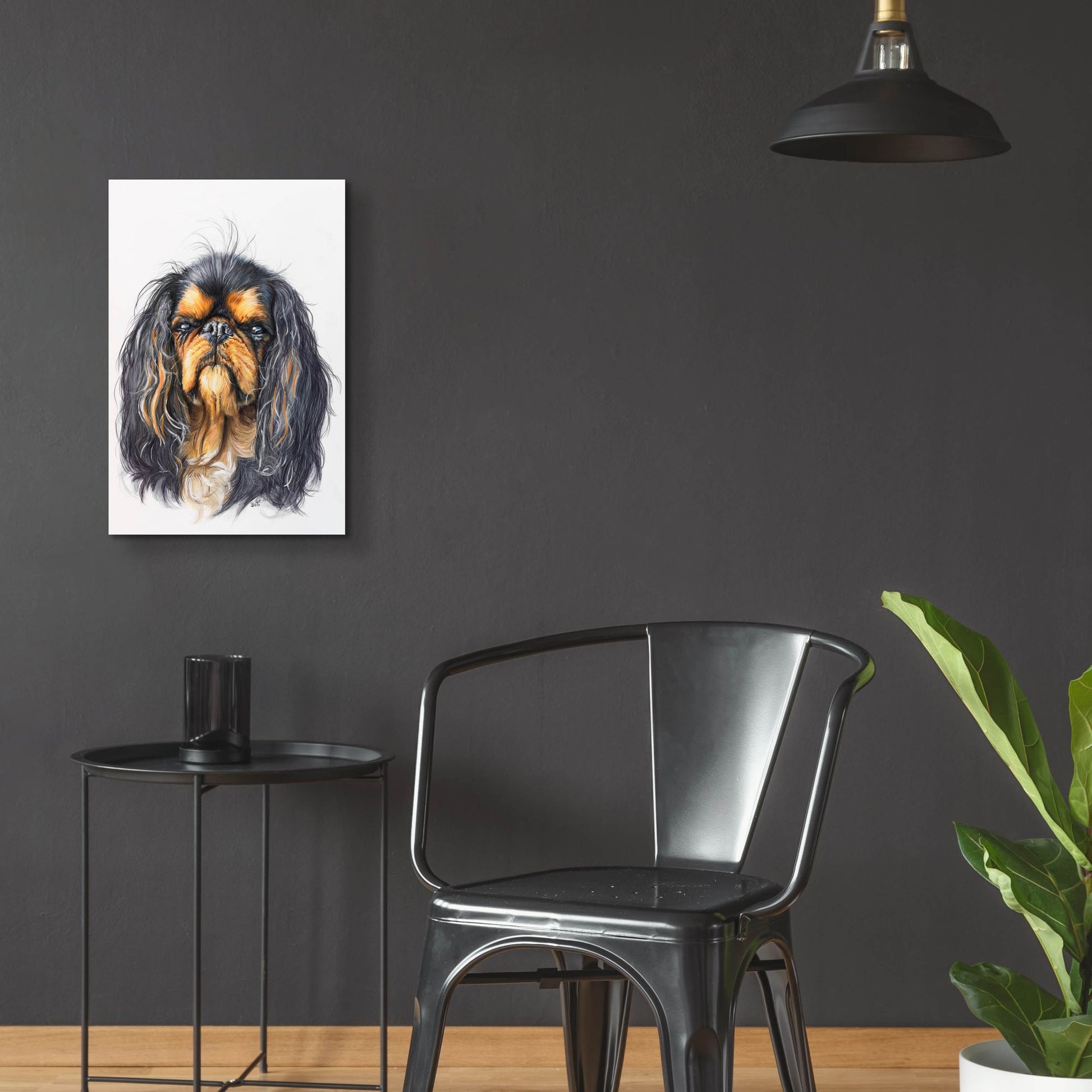 Epic Art 'King Charles Spaniel' by Barbara Keith, Acrylic Glass Wall Art,16x24