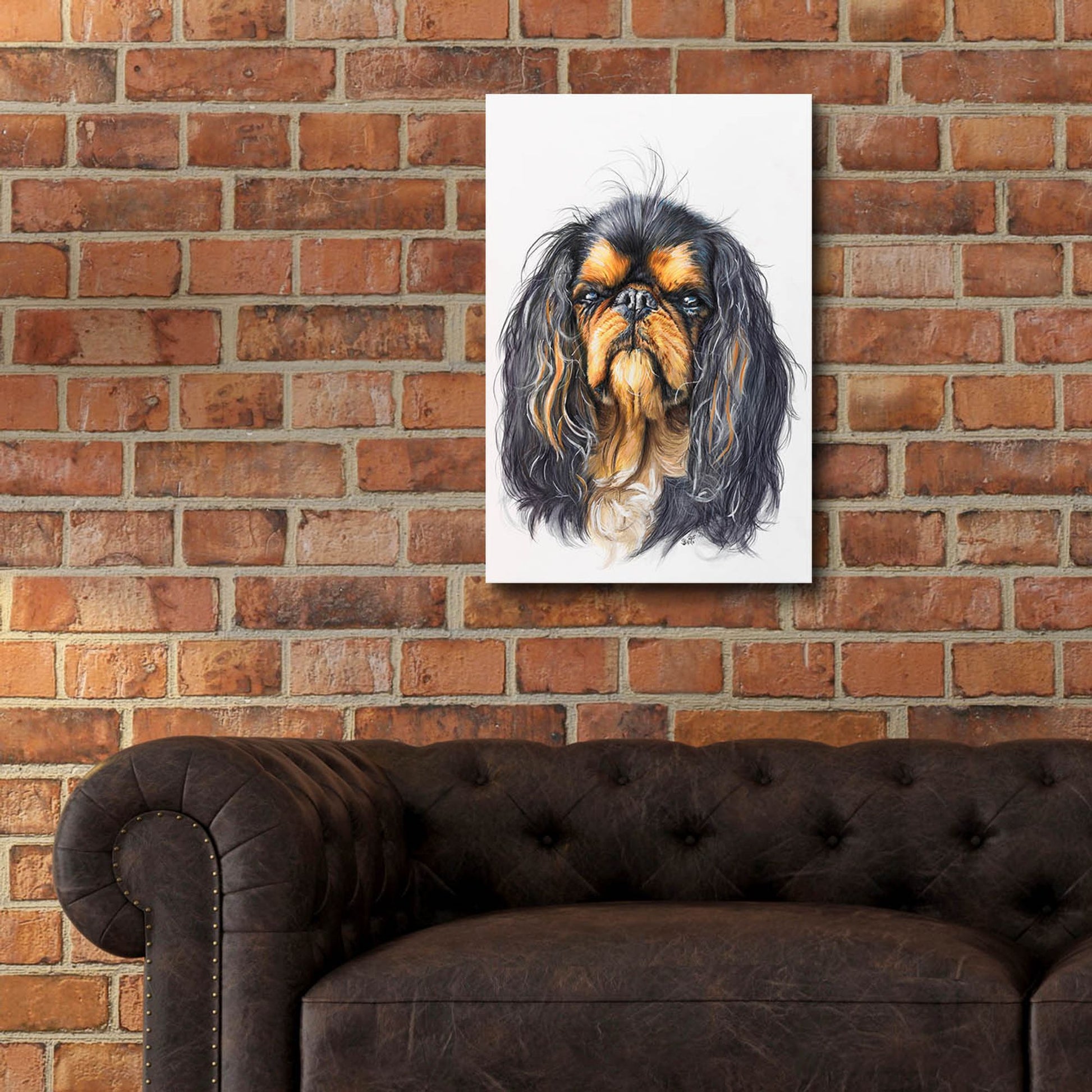 Epic Art 'King Charles Spaniel' by Barbara Keith, Acrylic Glass Wall Art,16x24