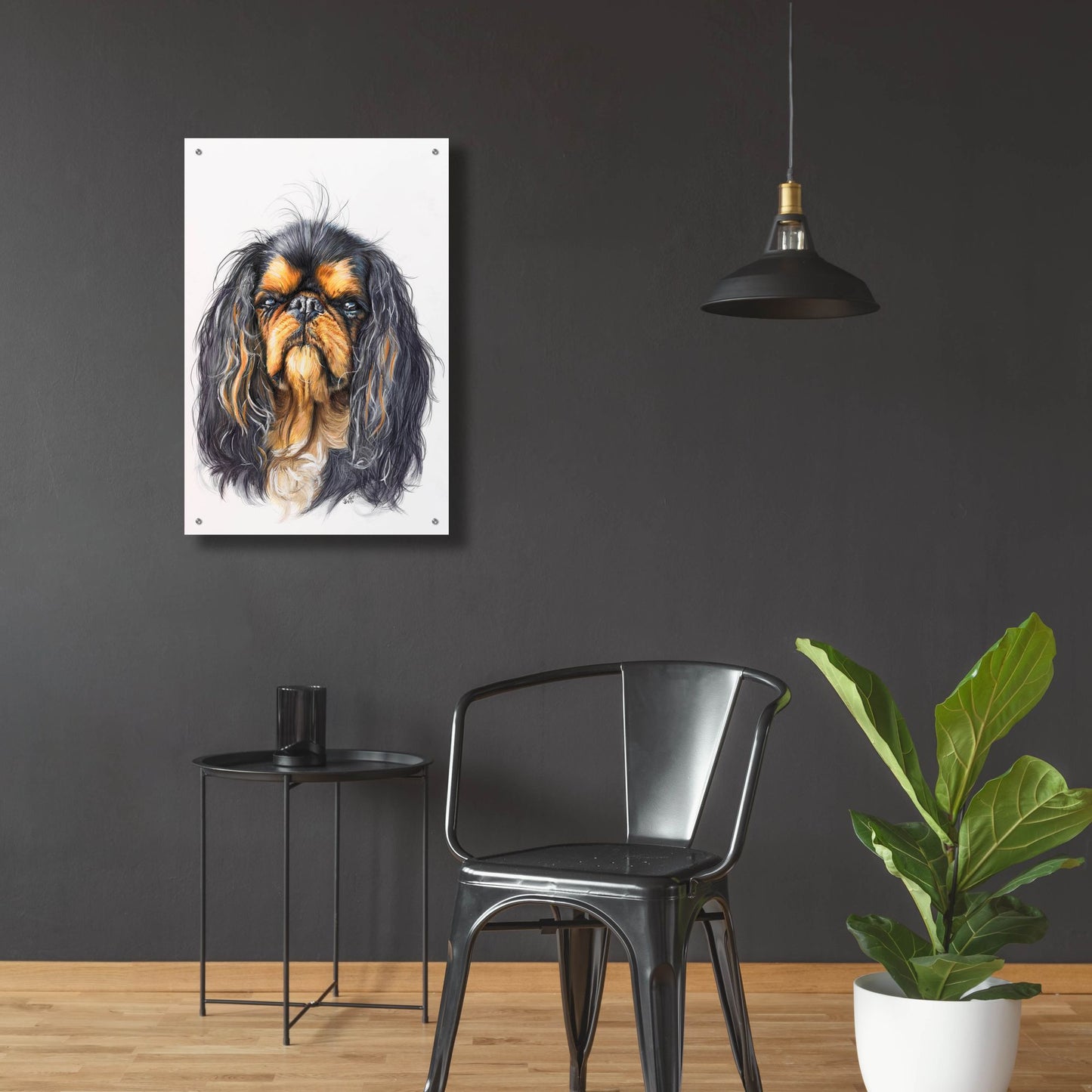 Epic Art 'King Charles Spaniel' by Barbara Keith, Acrylic Glass Wall Art,24x36