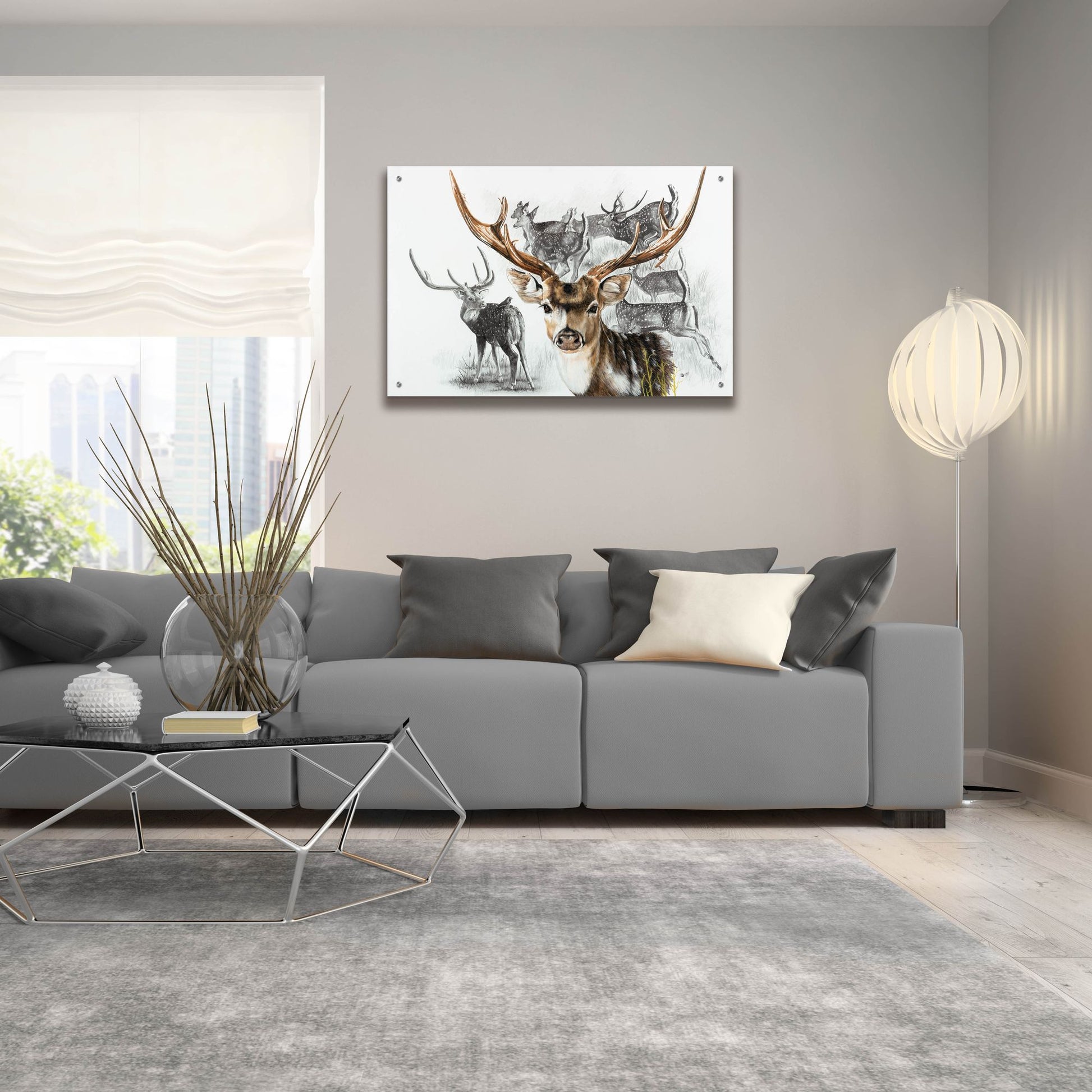 Epic Art 'Axis Deer' by Barbara Keith, Acrylic Glass Wall Art,36x24