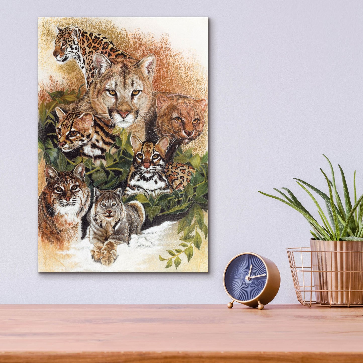 Epic Art 'Feline Rhapsody' by Barbara Keith, Acrylic Glass Wall Art,12x16