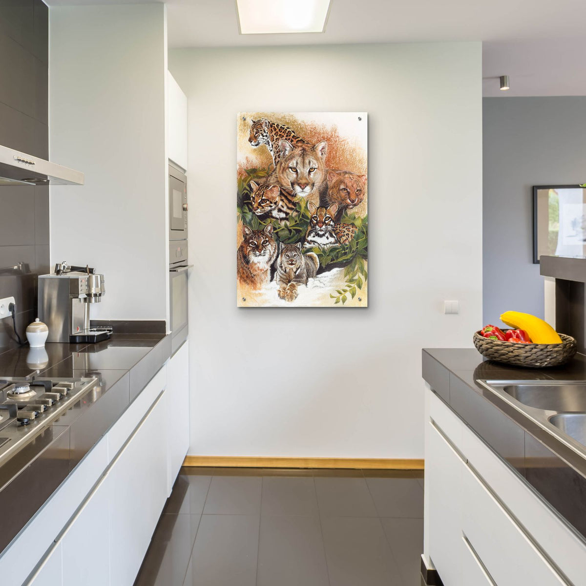 Feline Rhapsody by Barbara Keith - 24x36 acrylic wall art in a room